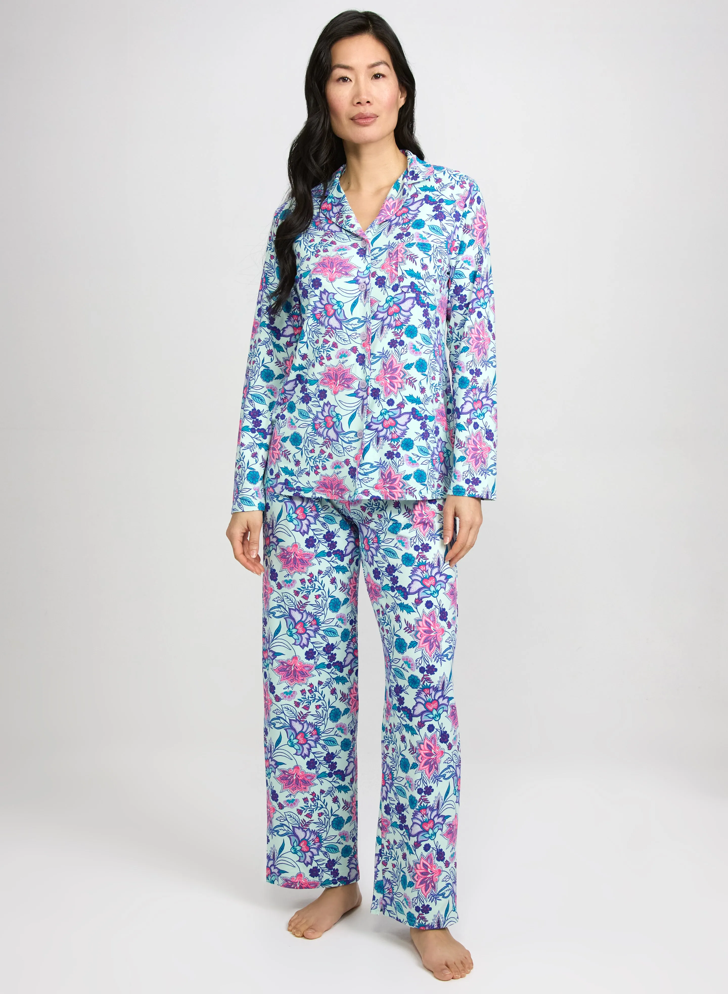 Simon Chang - Floral Print Pyjama Set sold by Laura