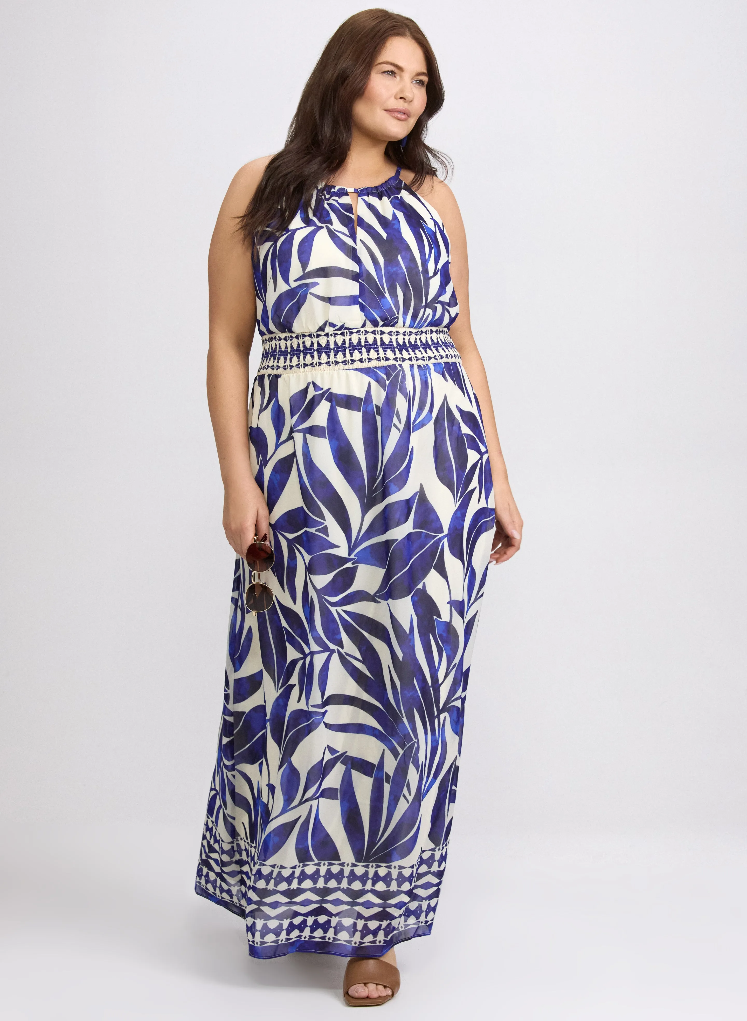 Printed Halter Neck Maxi Dress sold by Laura