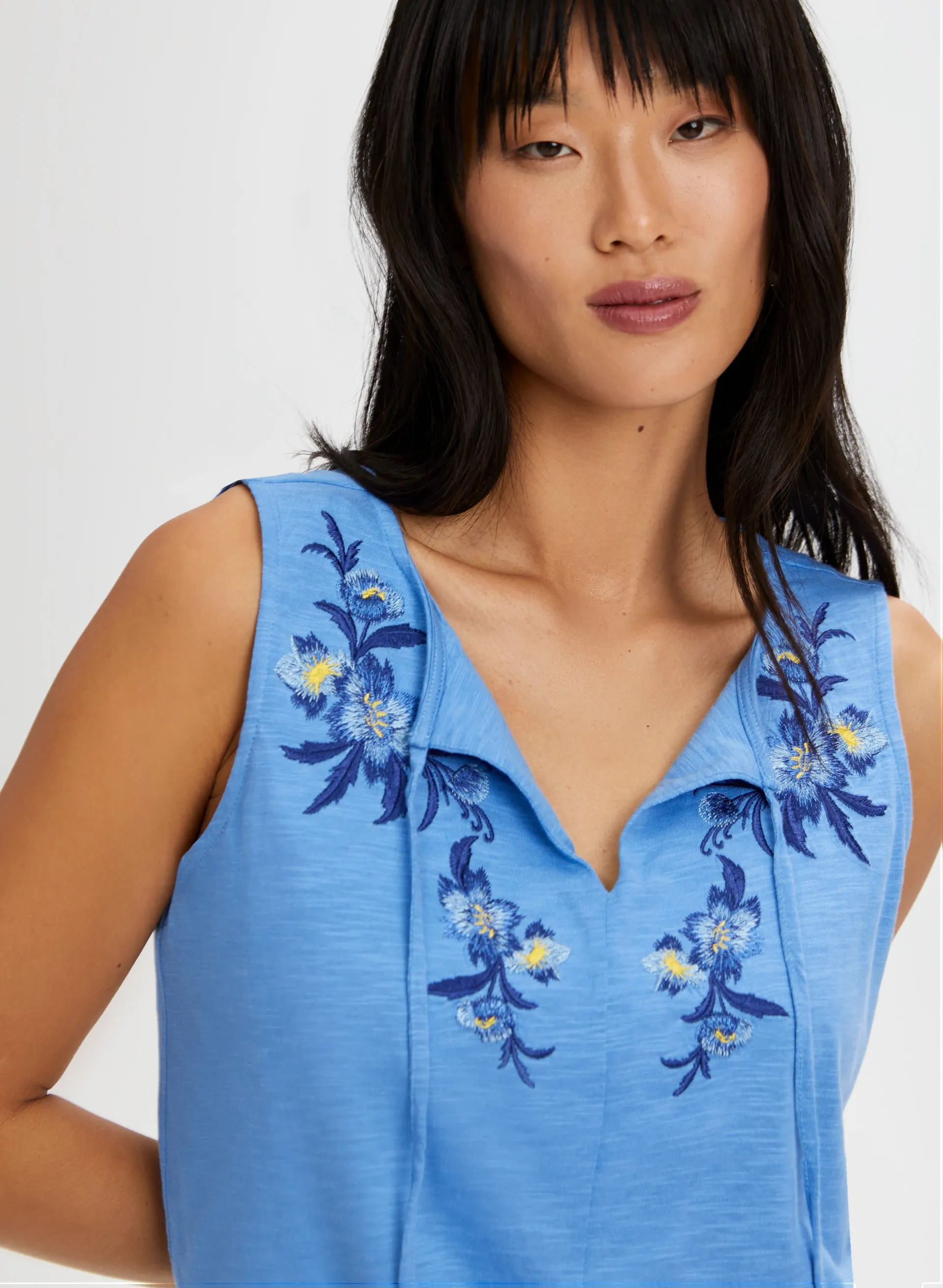 Embroidered Smocked Hem Top sold by Laura product image thumbnail 3