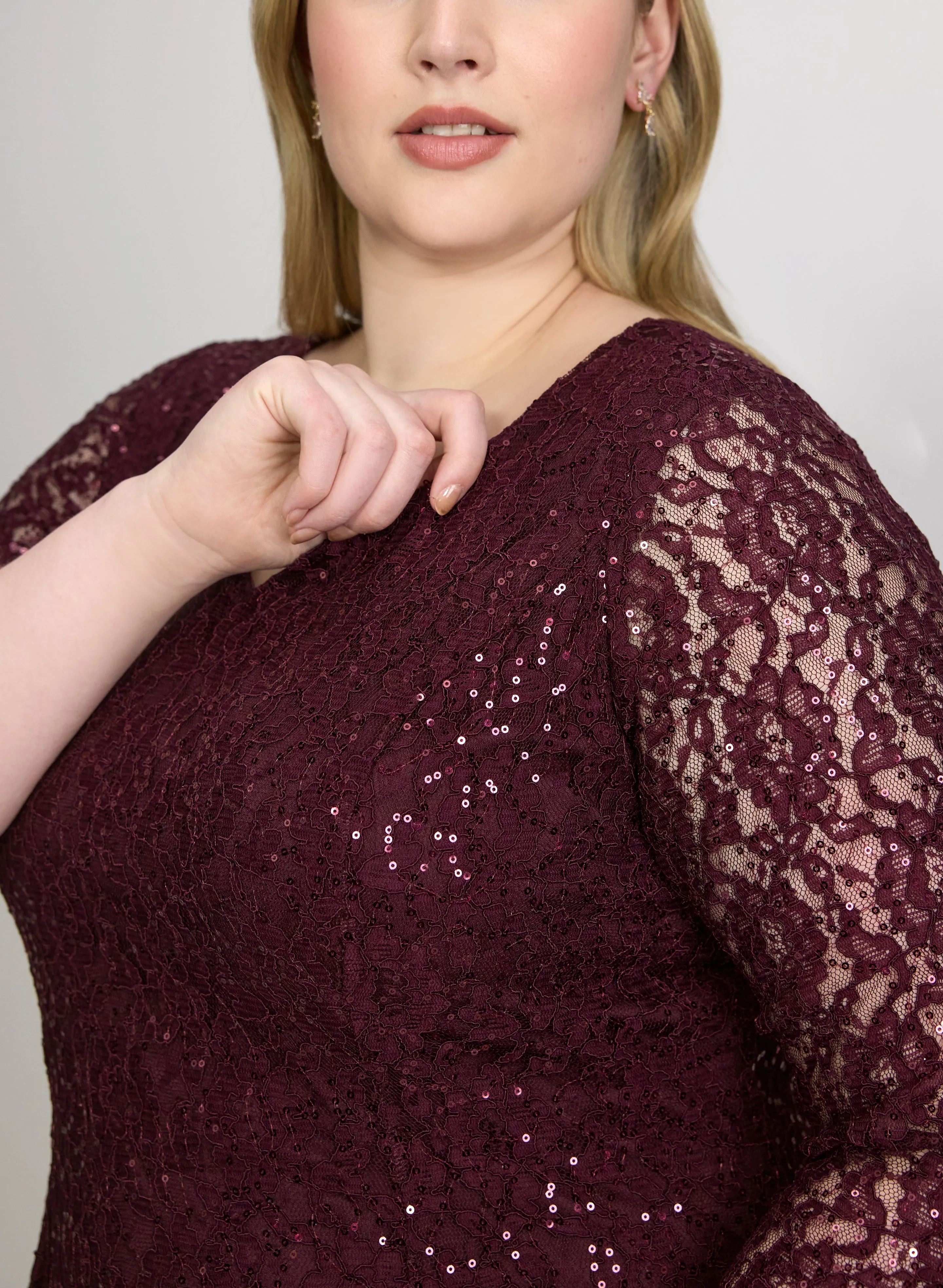 Sequined Lace Dress sold by Laura product image thumbnail 5
