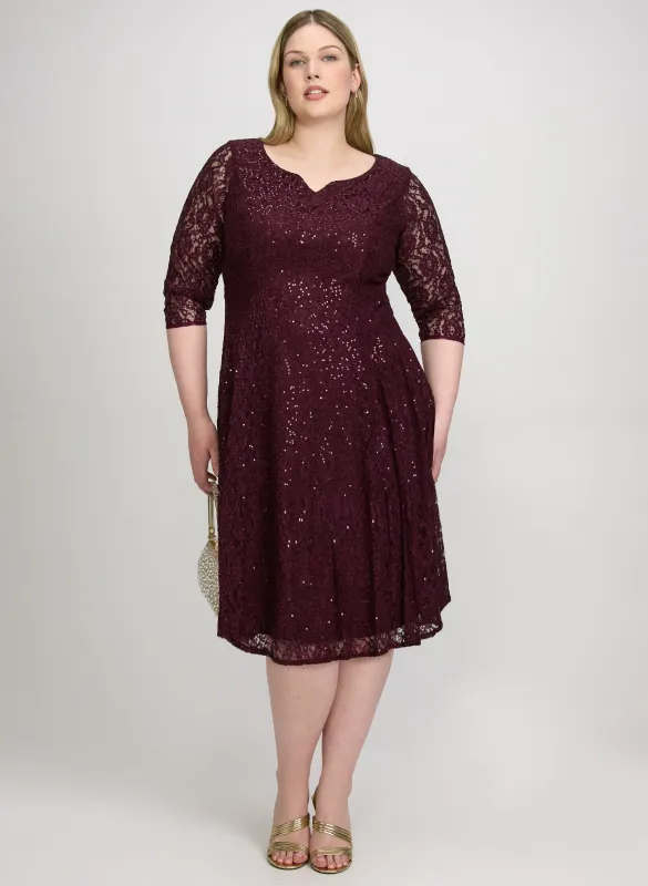 Sequined Lace Dress made by Laura