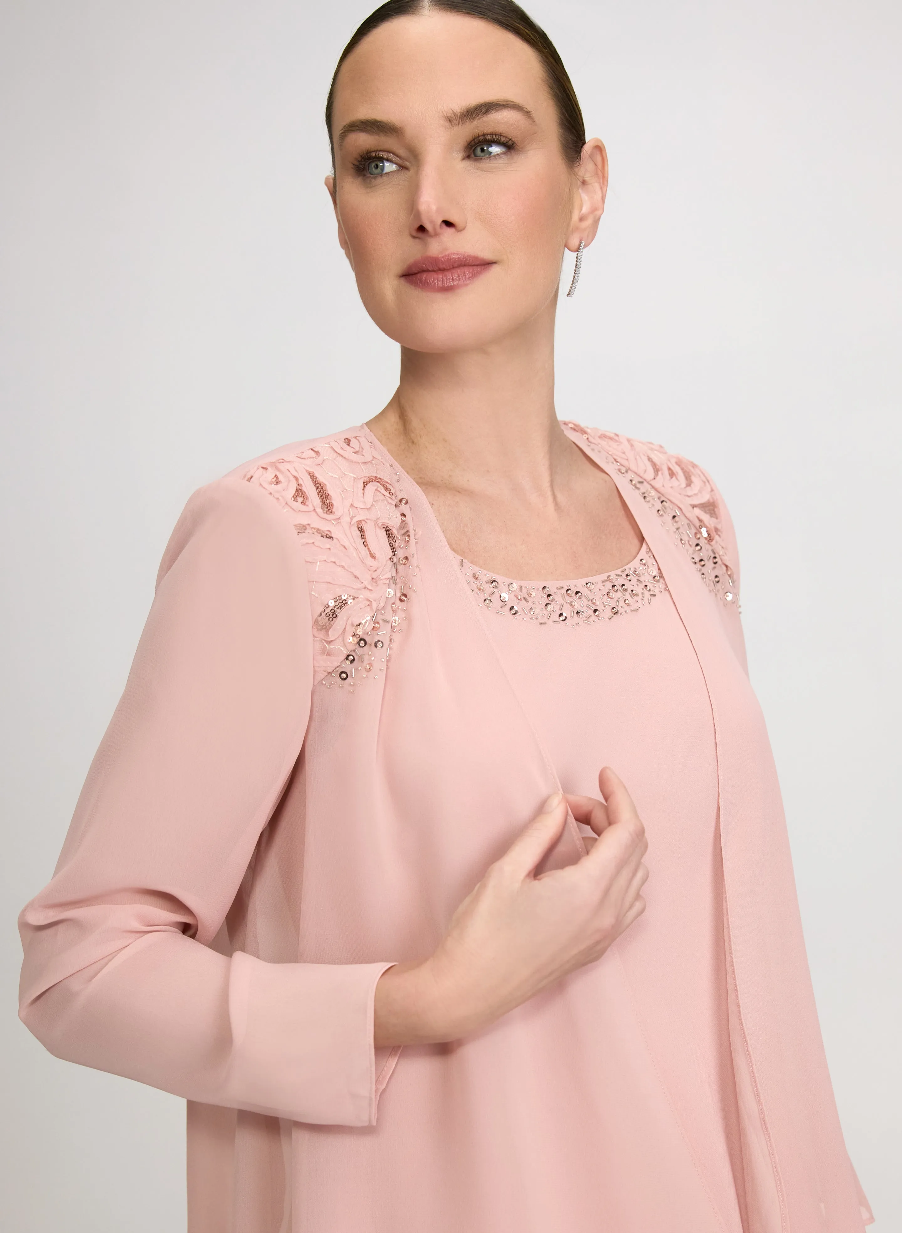 Embellished Jacket & Tiered Dress Set sold by Laura product image thumbnail 5