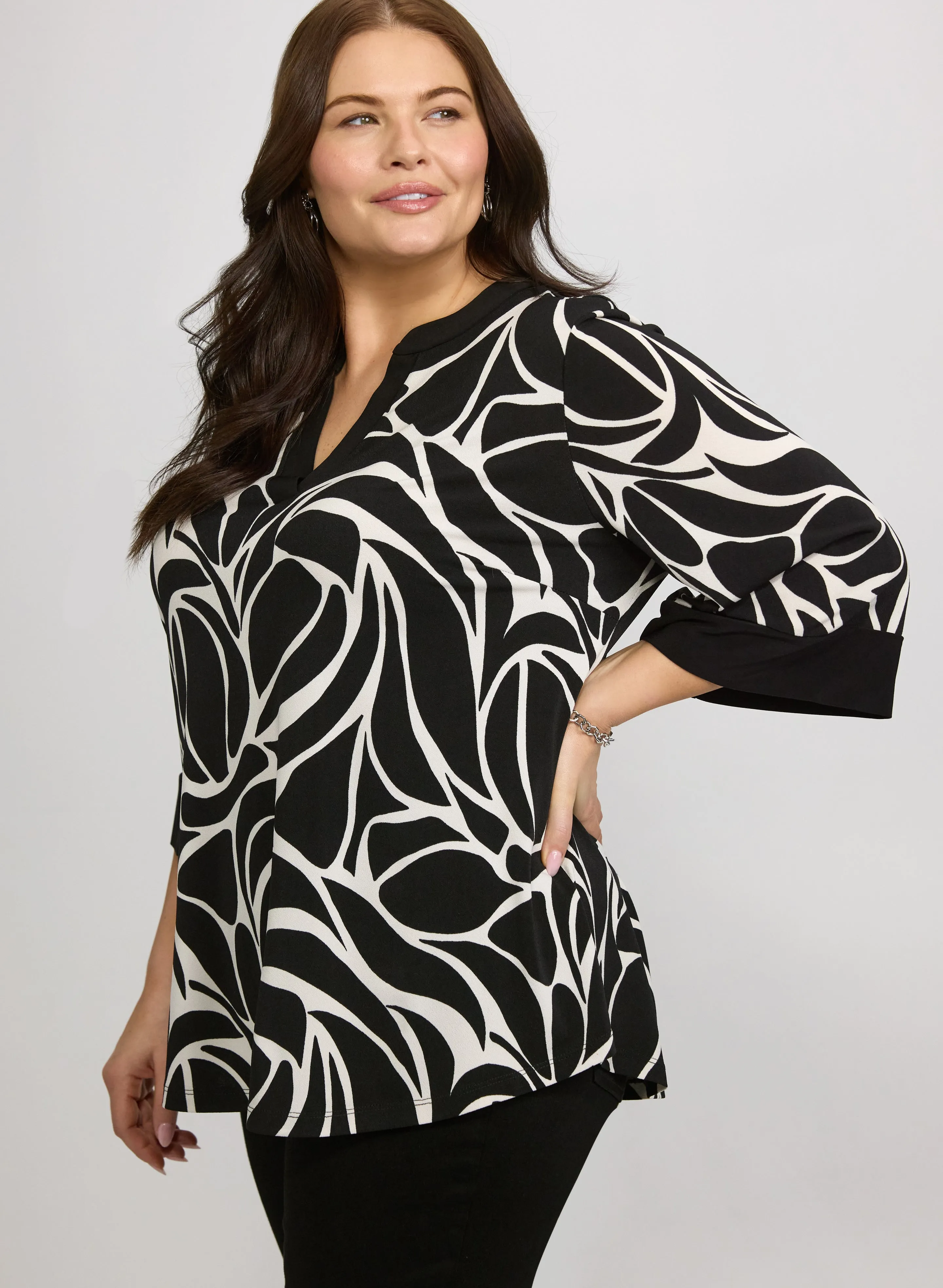 Printed Crepe Tunic sold by Laura product image thumbnail 2