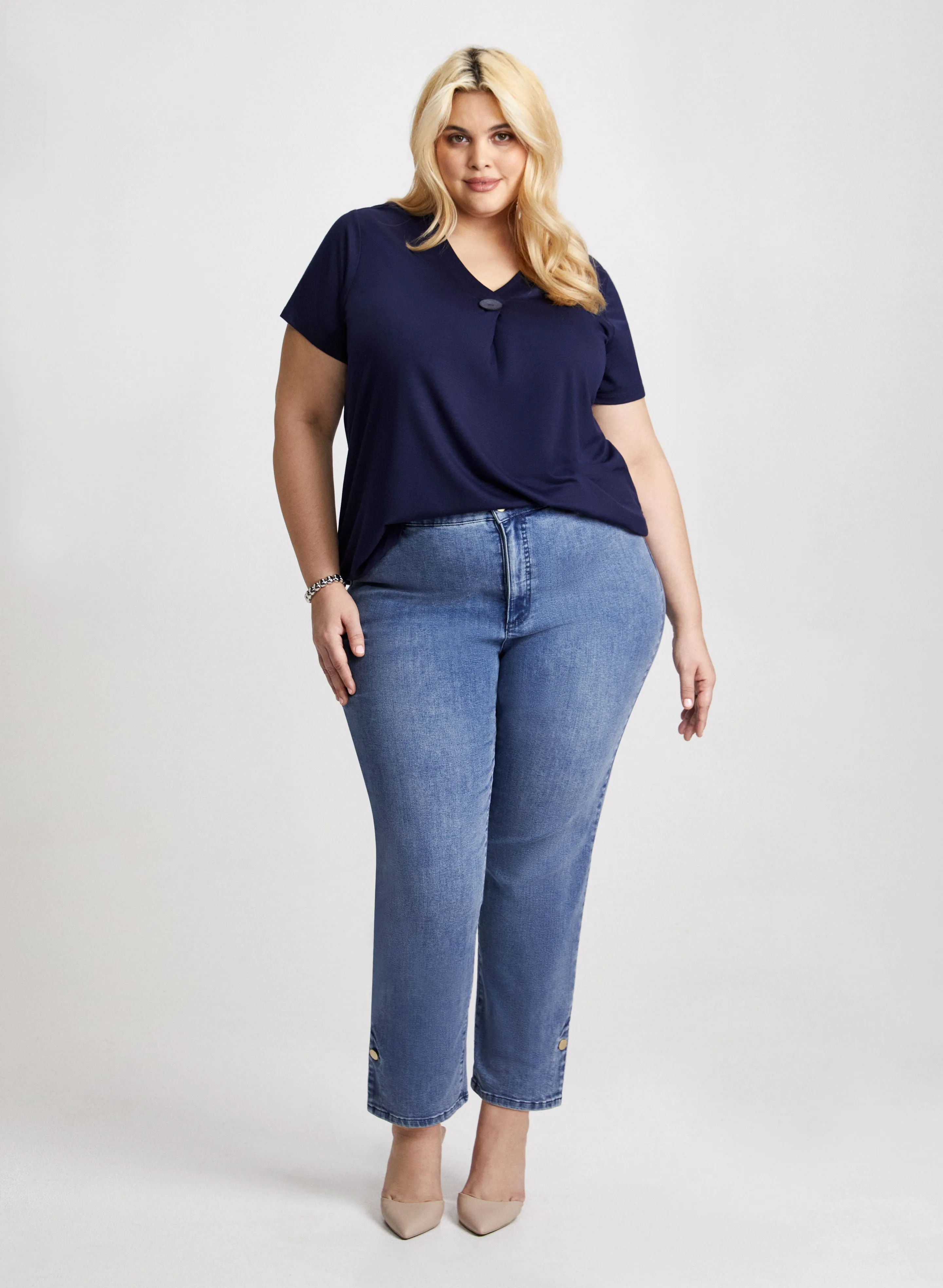 Button Detail T-Shirt sold by Laura product image thumbnail 3