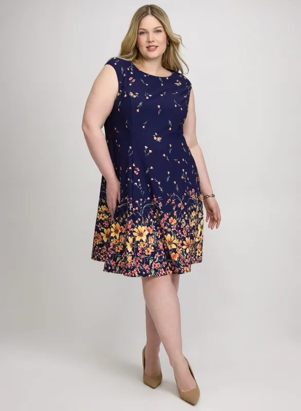 Fit & Flare Floral Dress made by Laura