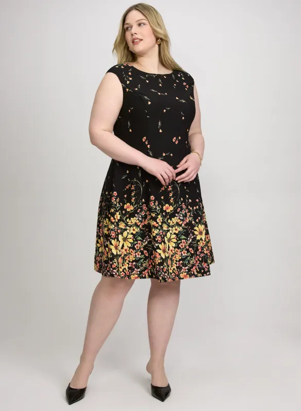 Fit & Flare Floral Dress made by Laura