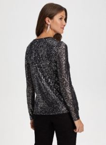 Sequin Long Sleeve Top sold by Laura
