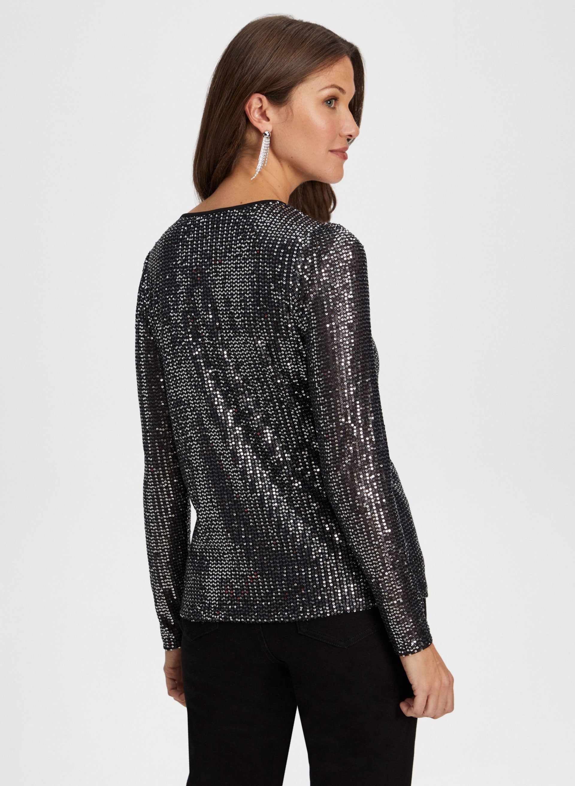 Sequin Long Sleeve Top sold by Laura product image thumbnail 4