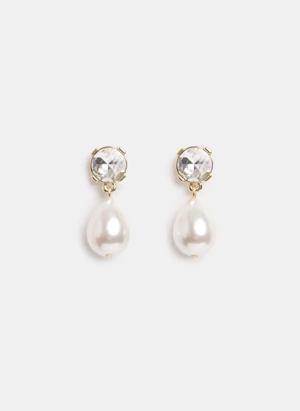 Glass Pearl Earrings made by Laura