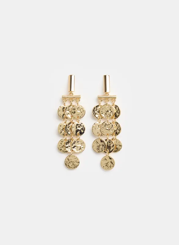 Hammered Cascade Earrings made by Laura