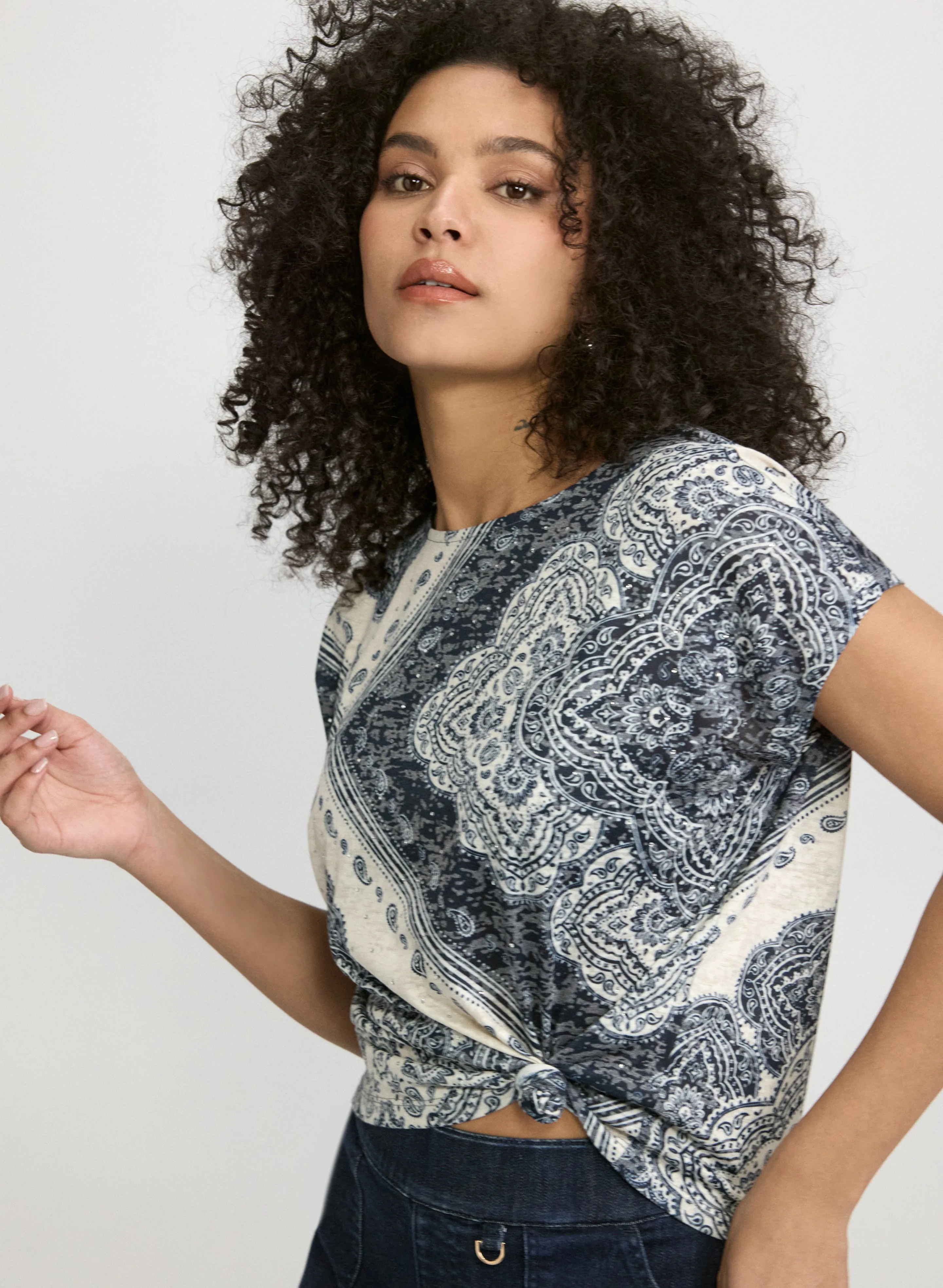 Paisley Print T-Shirt sold by Laura product image thumbnail 2
