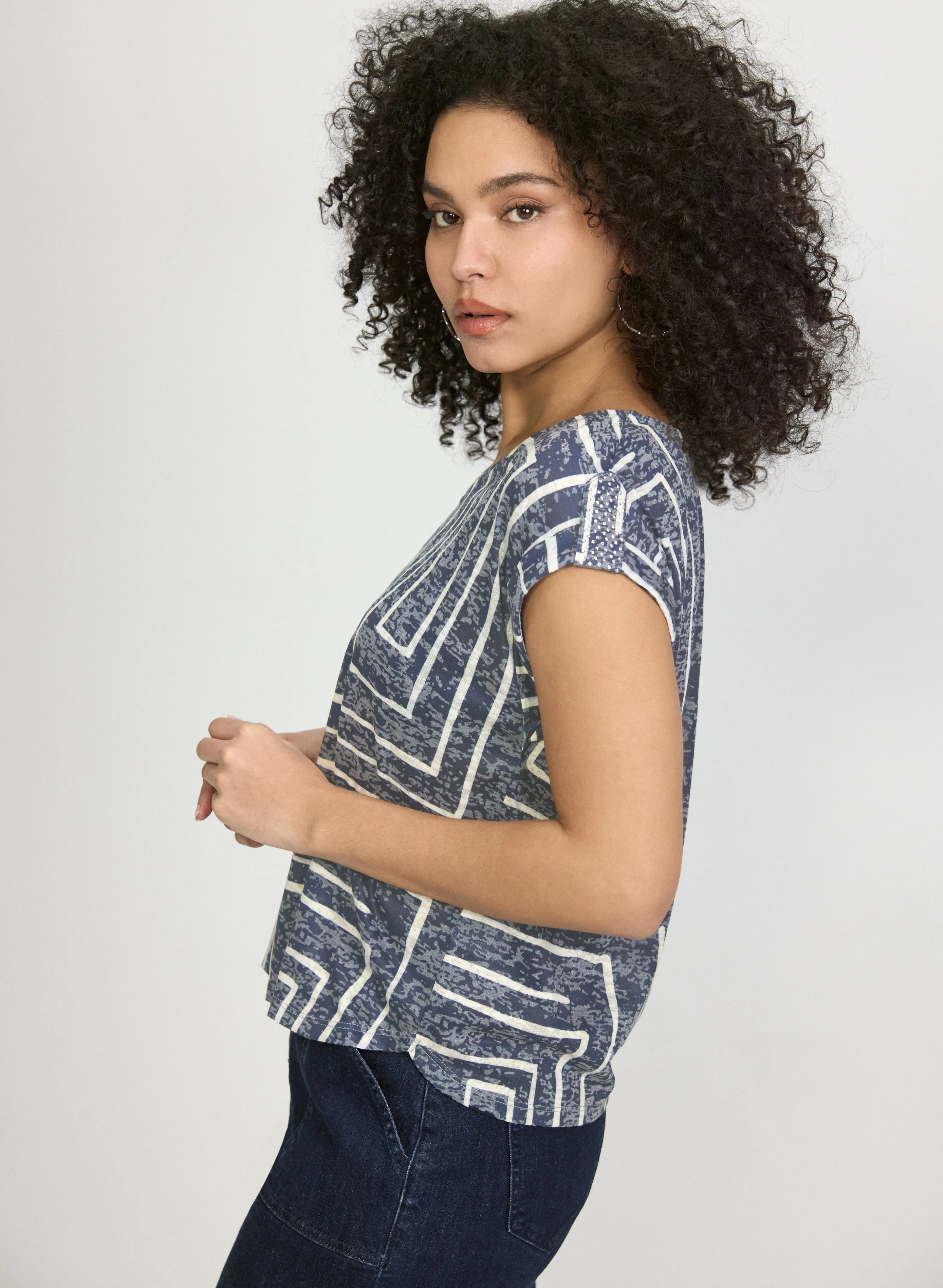 Embellished Geometric T-Shirt sold by Laura product image thumbnail 5