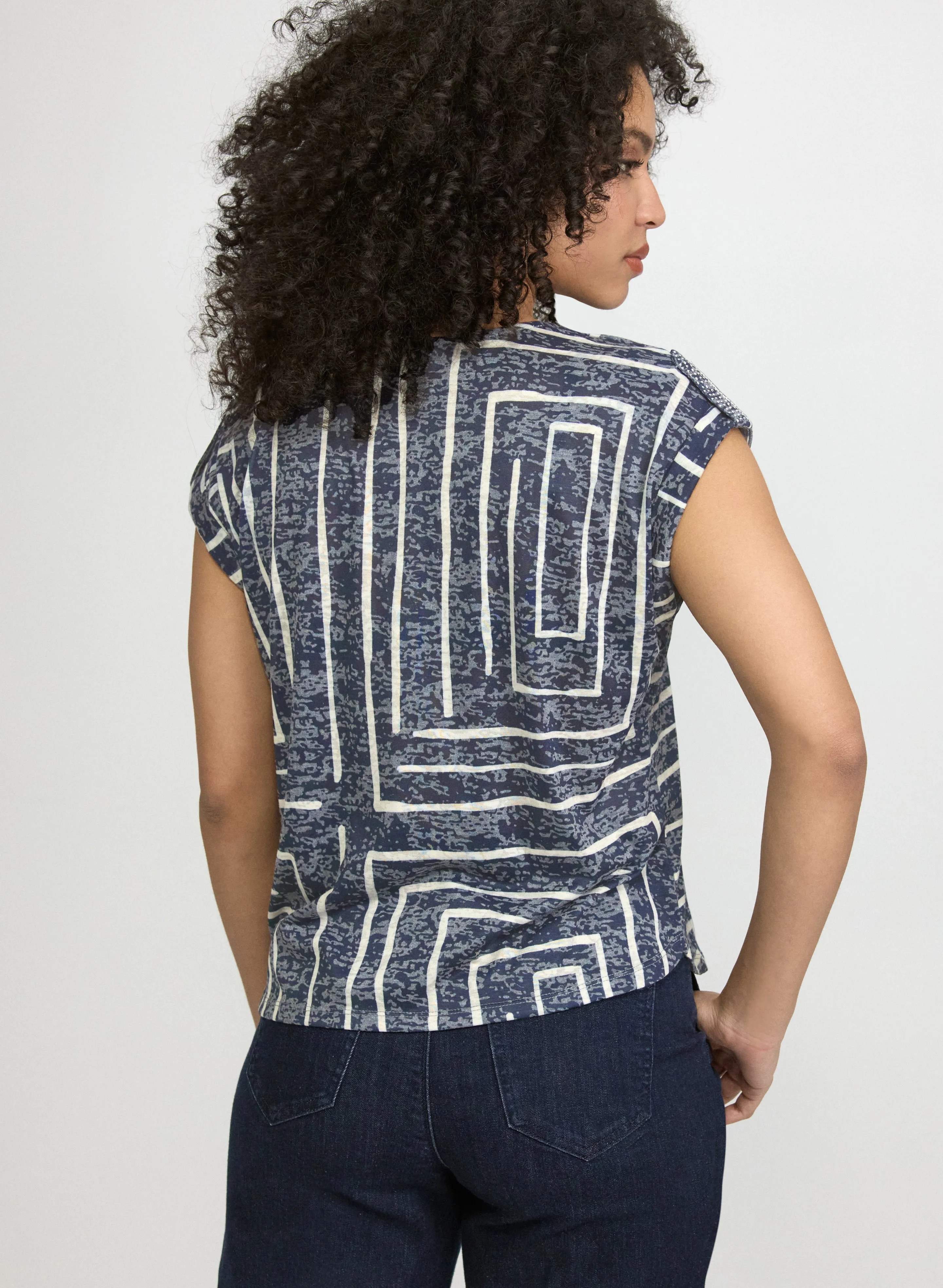 Embellished Geometric T-Shirt sold by Laura product image thumbnail 4