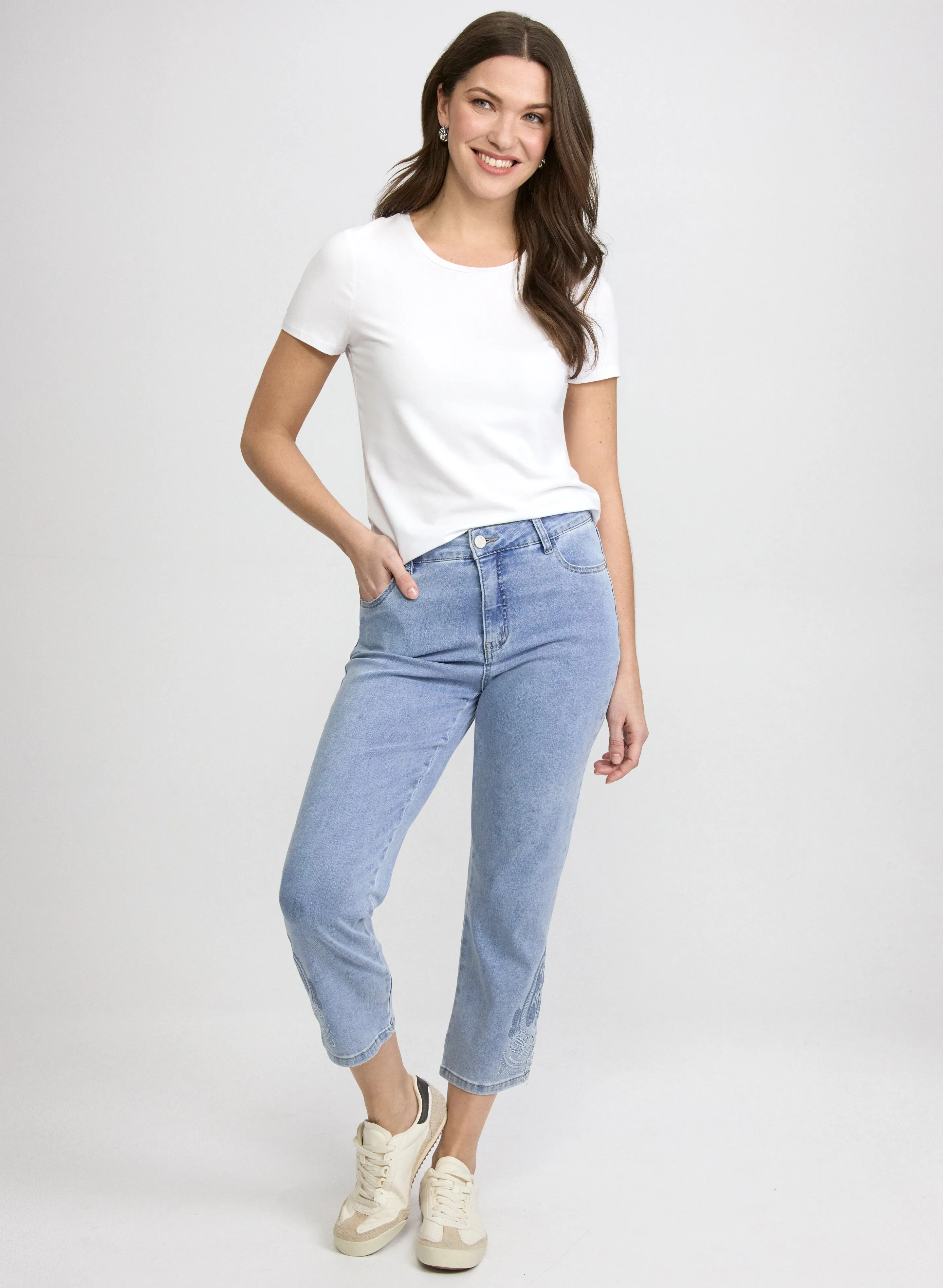 Cotton-Blend Crew Neck T-Shirt sold by Laura product image thumbnail 3