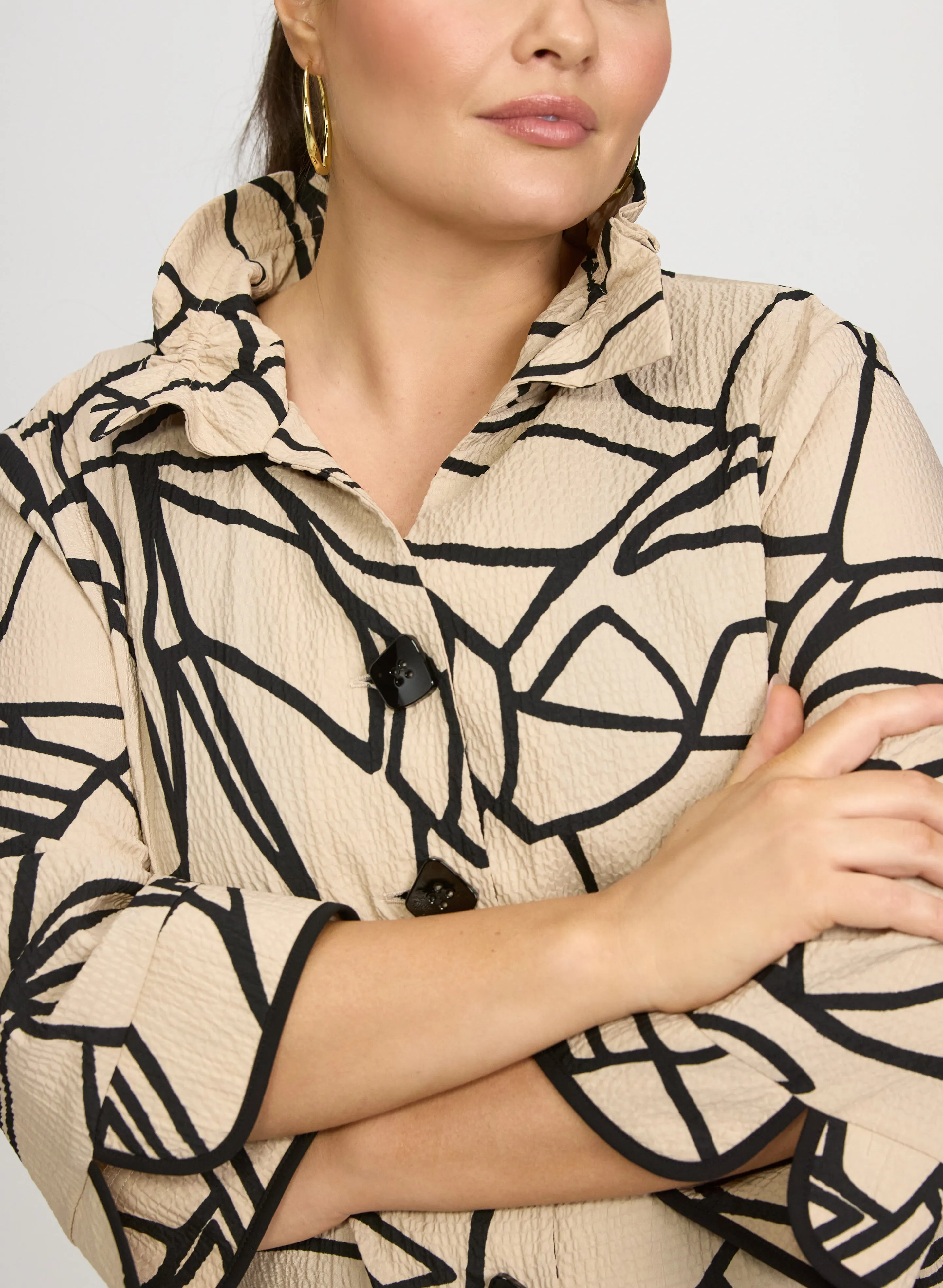 Joseph Ribkoff - Geometric Ruched Collar Jacket sold by Laura product image thumbnail 2