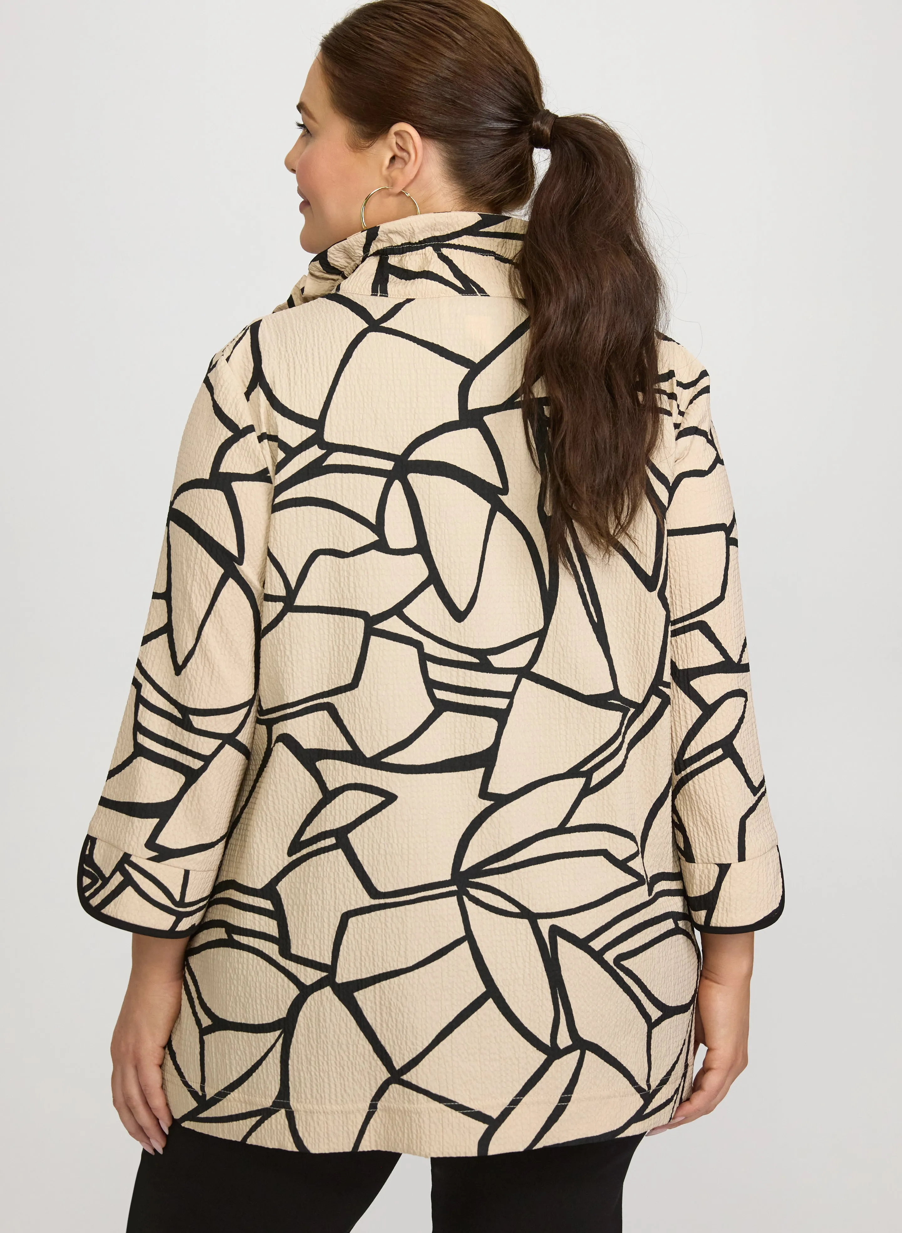 Joseph Ribkoff - Geometric Ruched Collar Jacket sold by Laura product image thumbnail 4