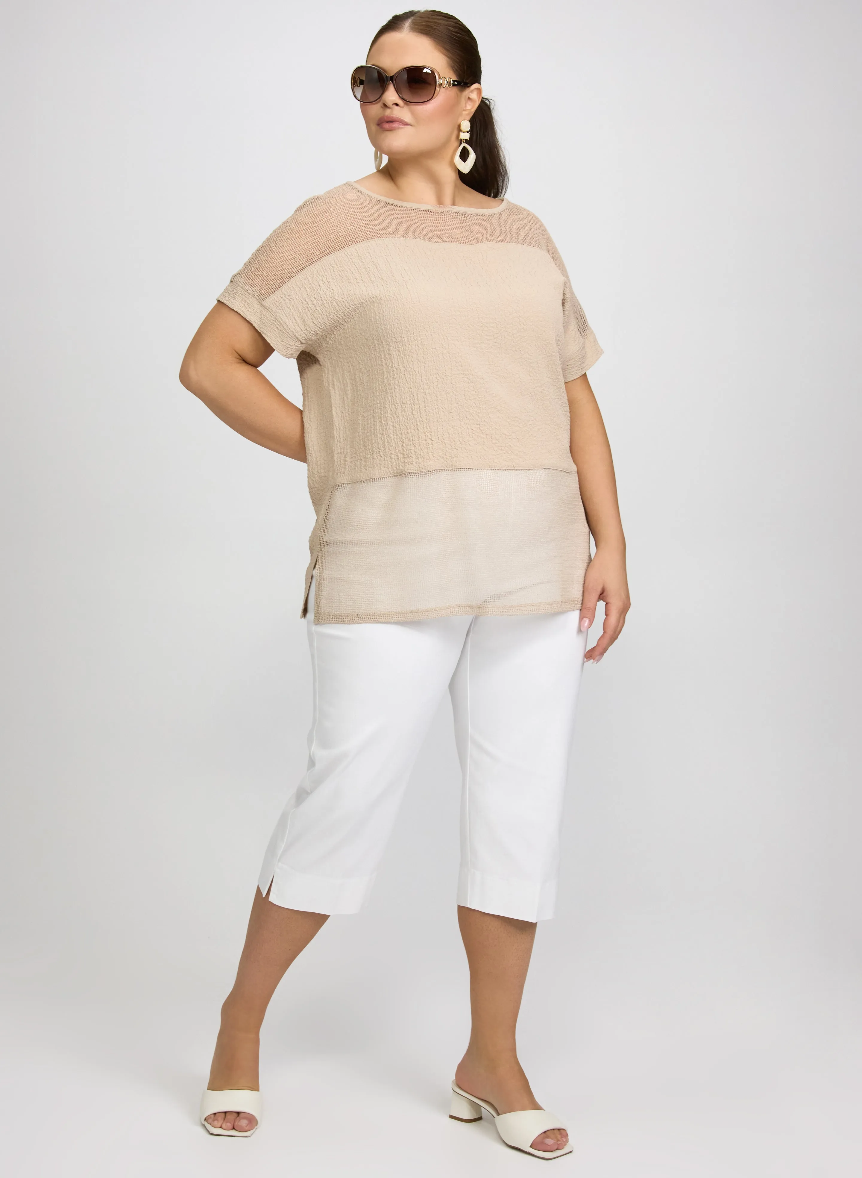 Joseph Ribkoff - Mesh Insert Blouse sold by Laura product image thumbnail 3