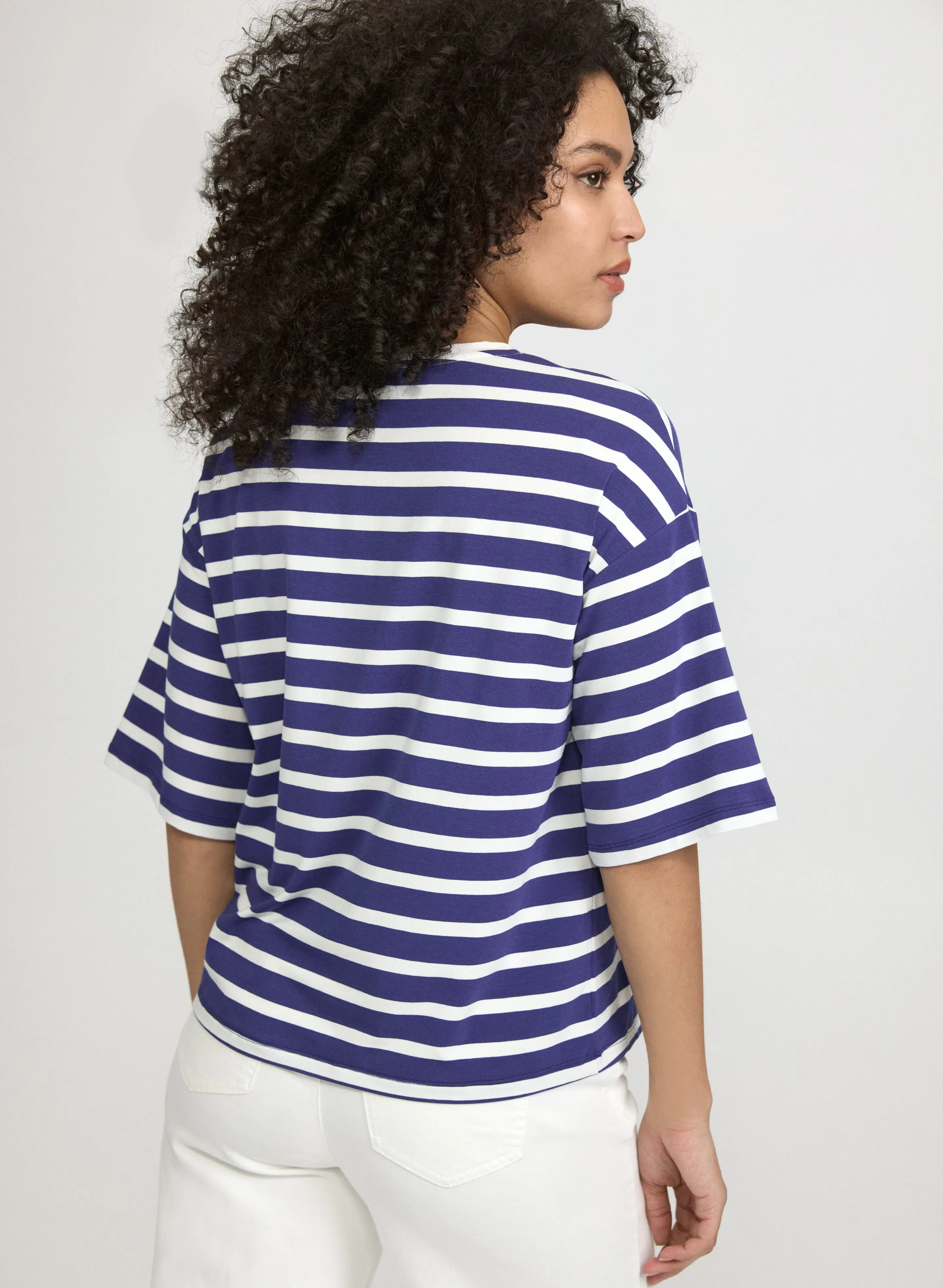 'J'Adore' Stripe T-Shirt sold by Laura product image thumbnail 4