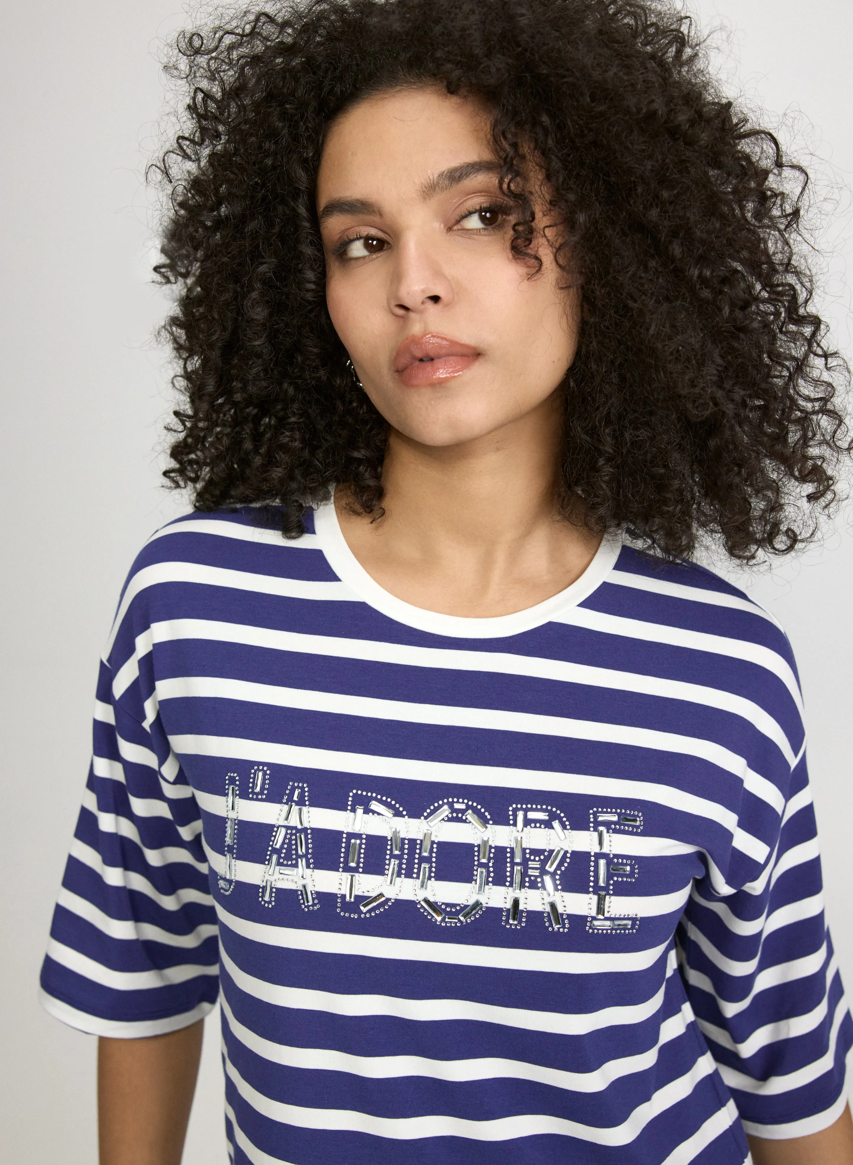 'J'Adore' Stripe T-Shirt sold by Laura product image thumbnail 2