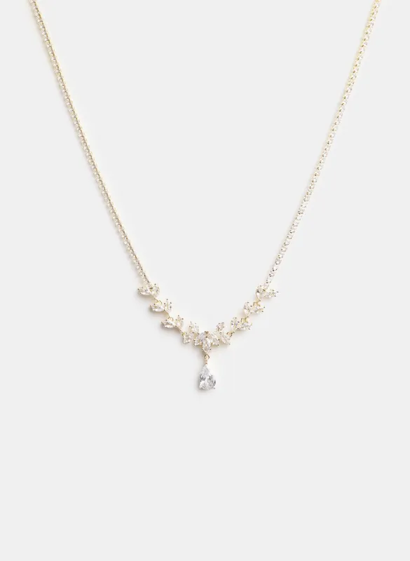 Crystal Foliage Necklace made by Laura