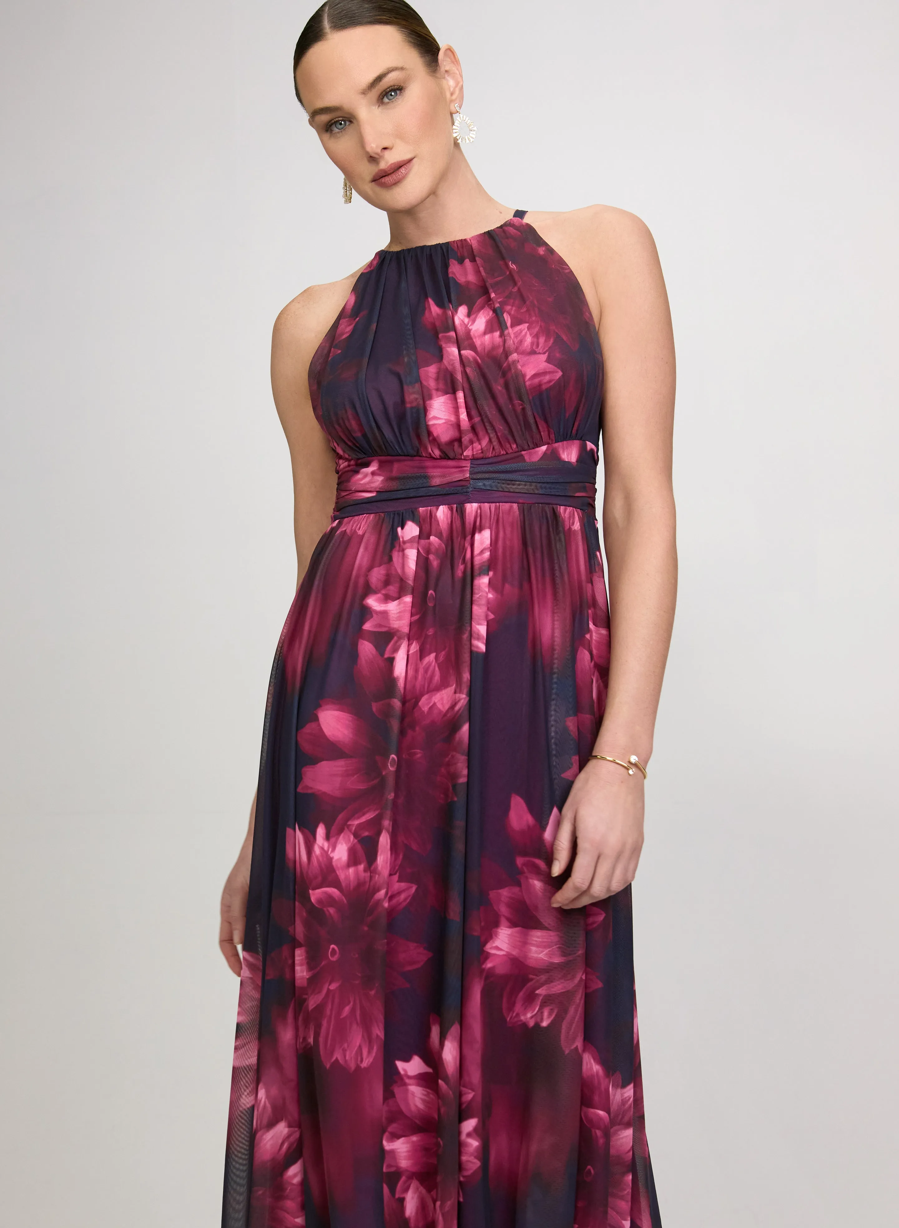 Floral Gathered Halter Dress sold by Laura product image thumbnail 4