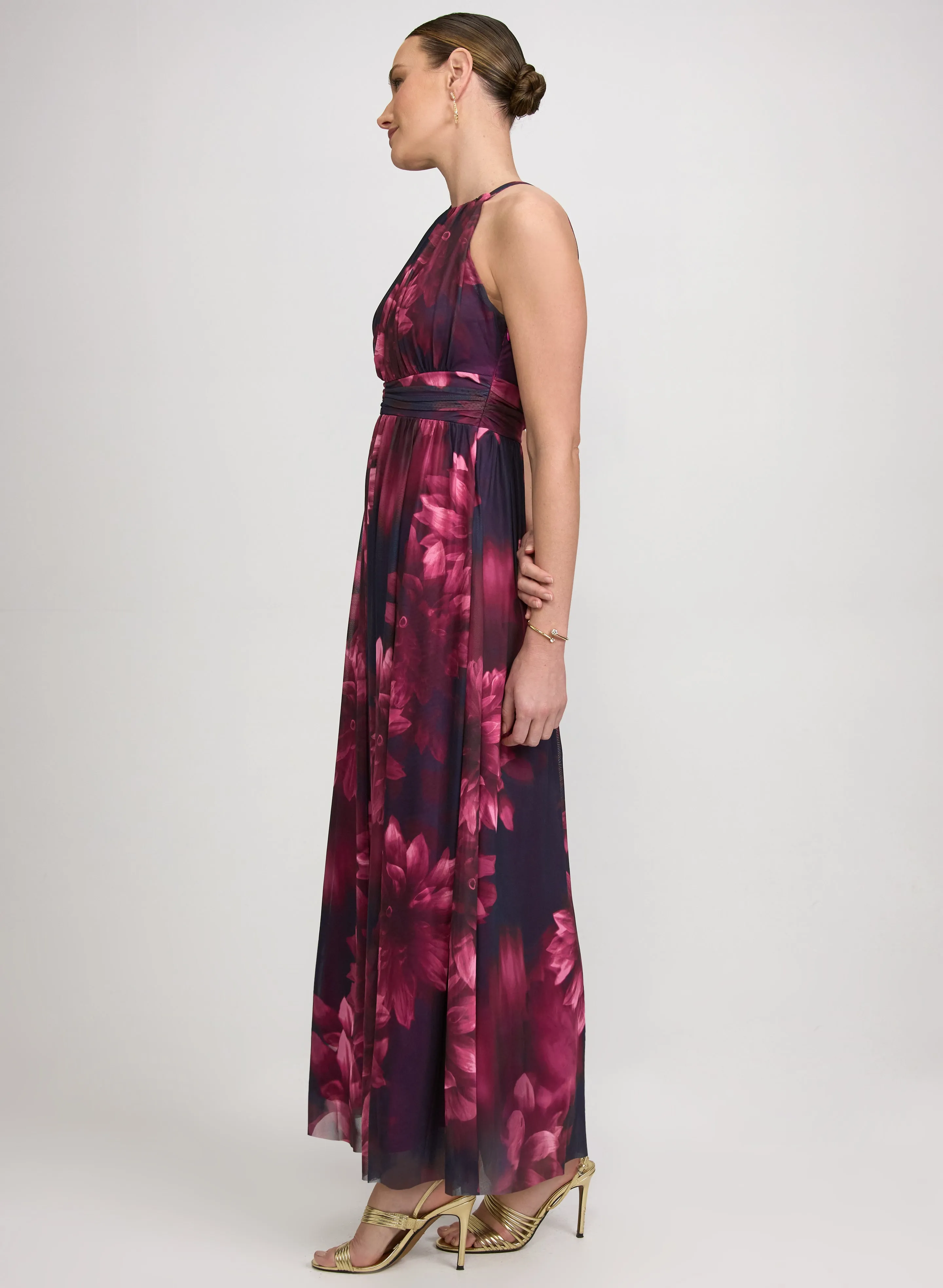 Floral Gathered Halter Dress sold by Laura product image thumbnail 2