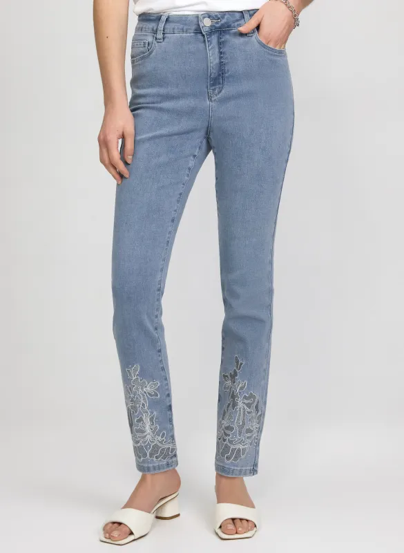 Floral Embroidered Jeans made by Laura