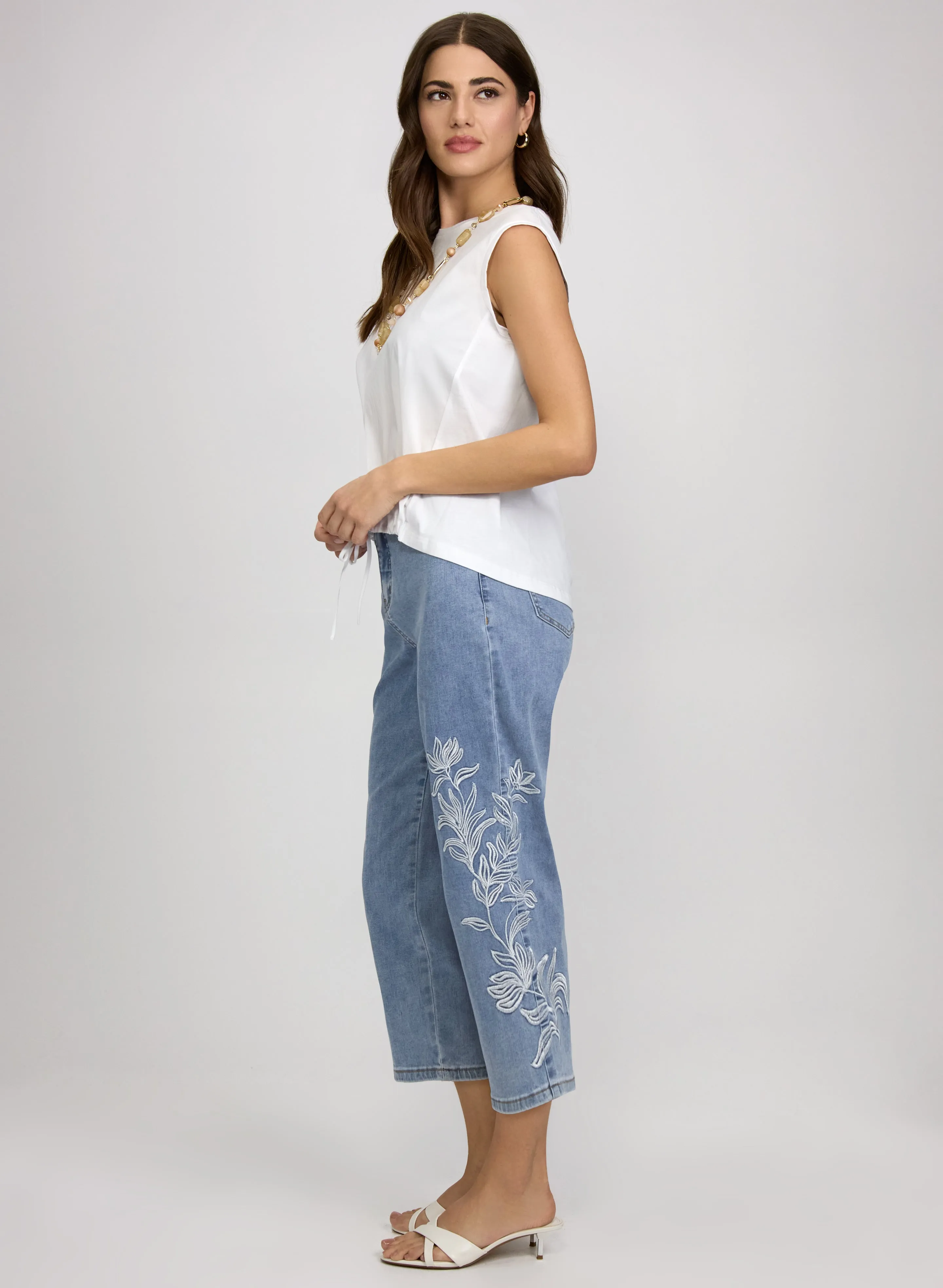 Embroidered Straight-Leg Capris sold by Laura product image thumbnail 2