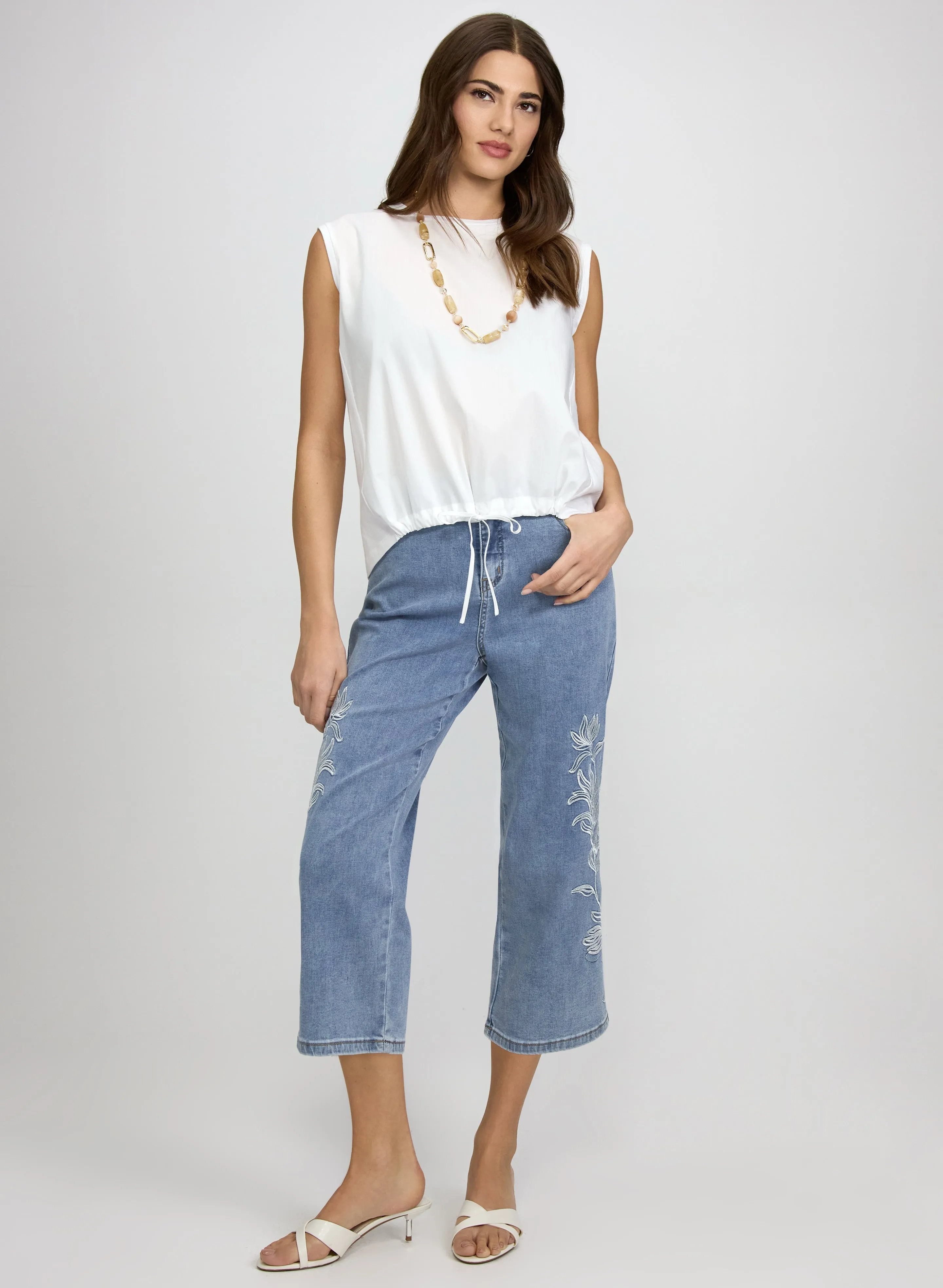 Embroidered Straight-Leg Capris sold by Laura product image thumbnail 4