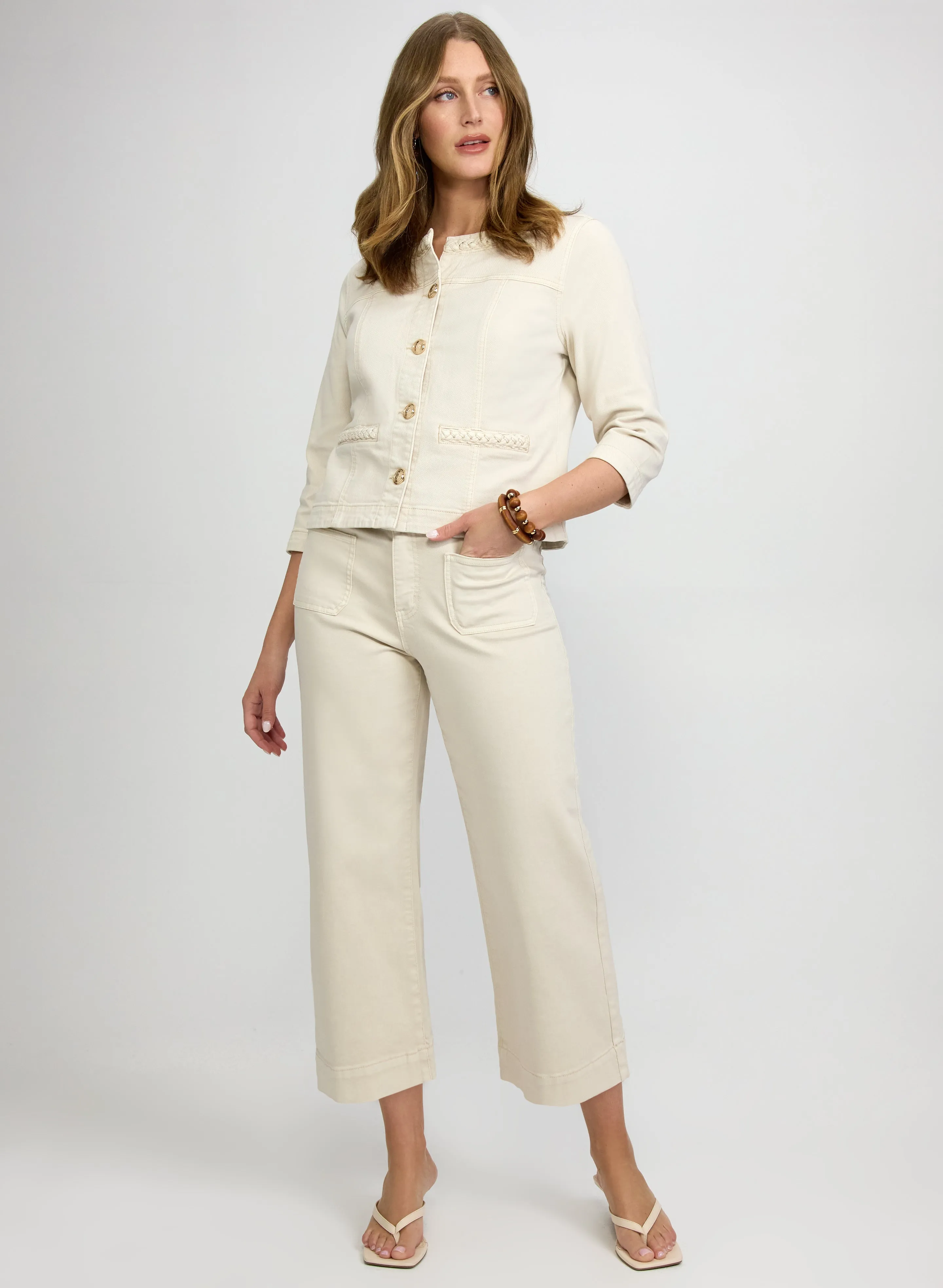 Braided Trim Denim Jacket sold by Laura product image thumbnail 4
