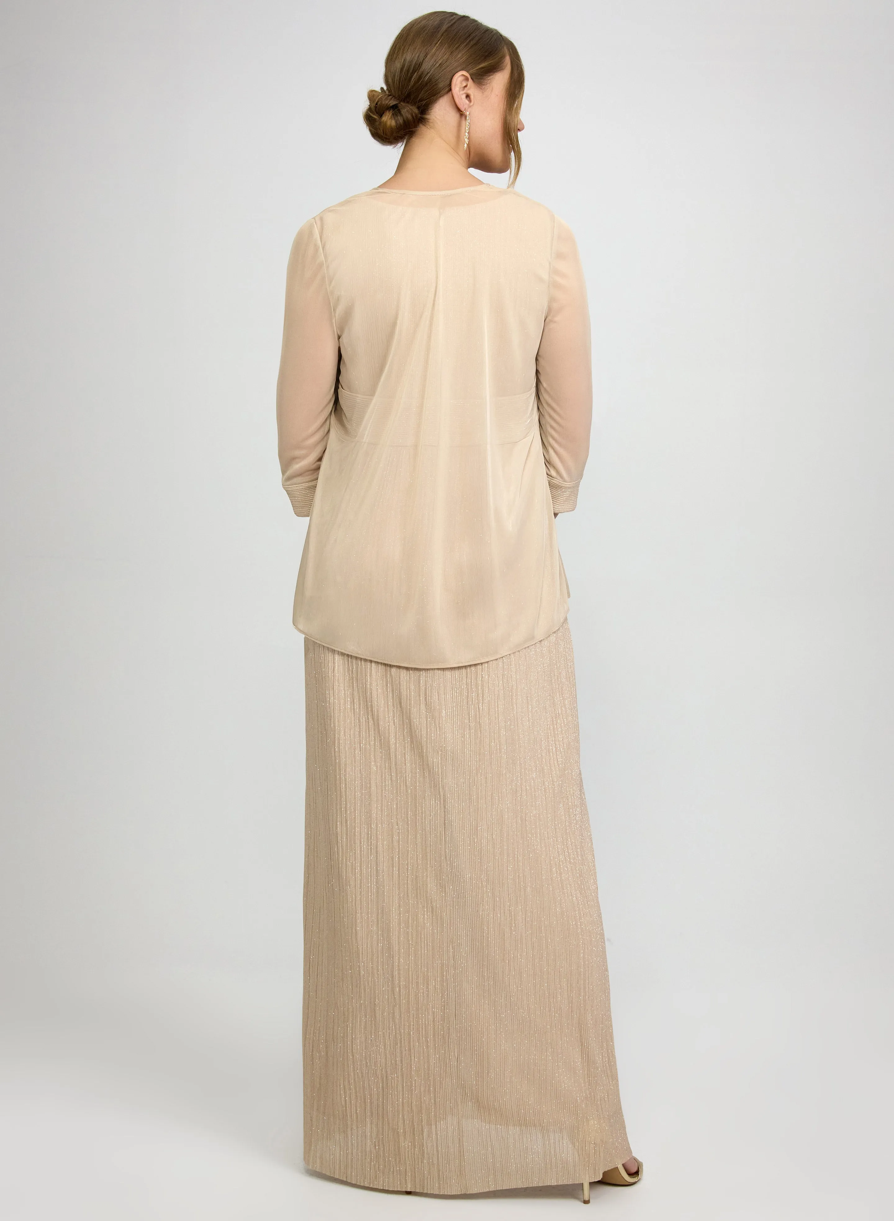 Glitter Dress & Chiffon Jacket Set sold by Laura product image thumbnail 4