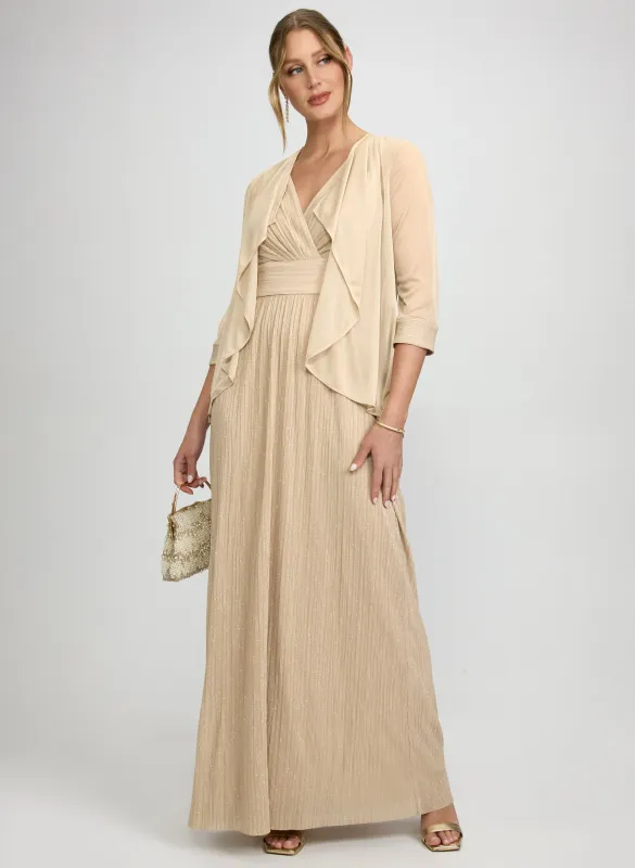 Glitter Dress & Chiffon Jacket Set made by Laura