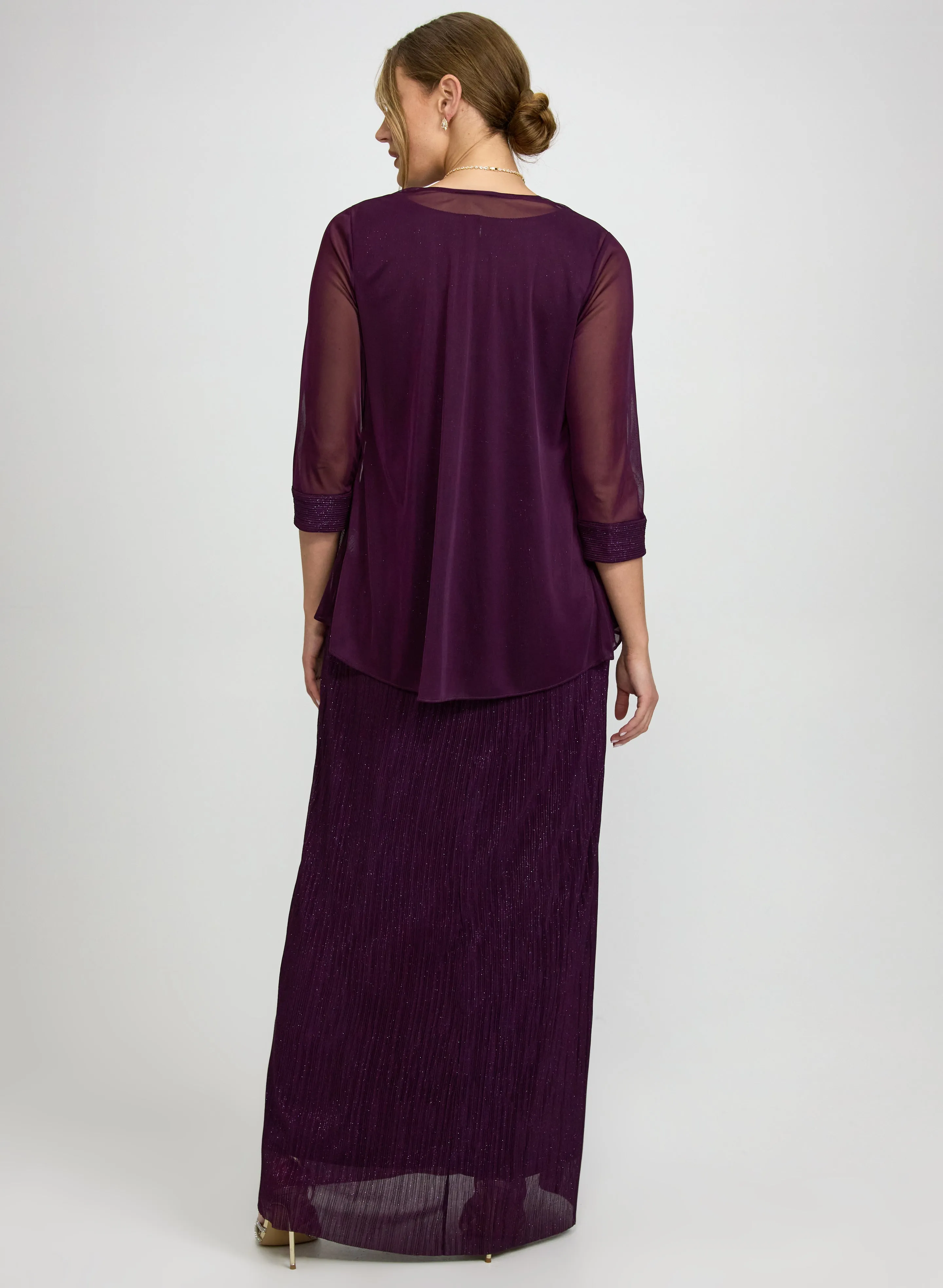 Glitter Dress & Chiffon Jacket Set sold by Laura product image thumbnail 4