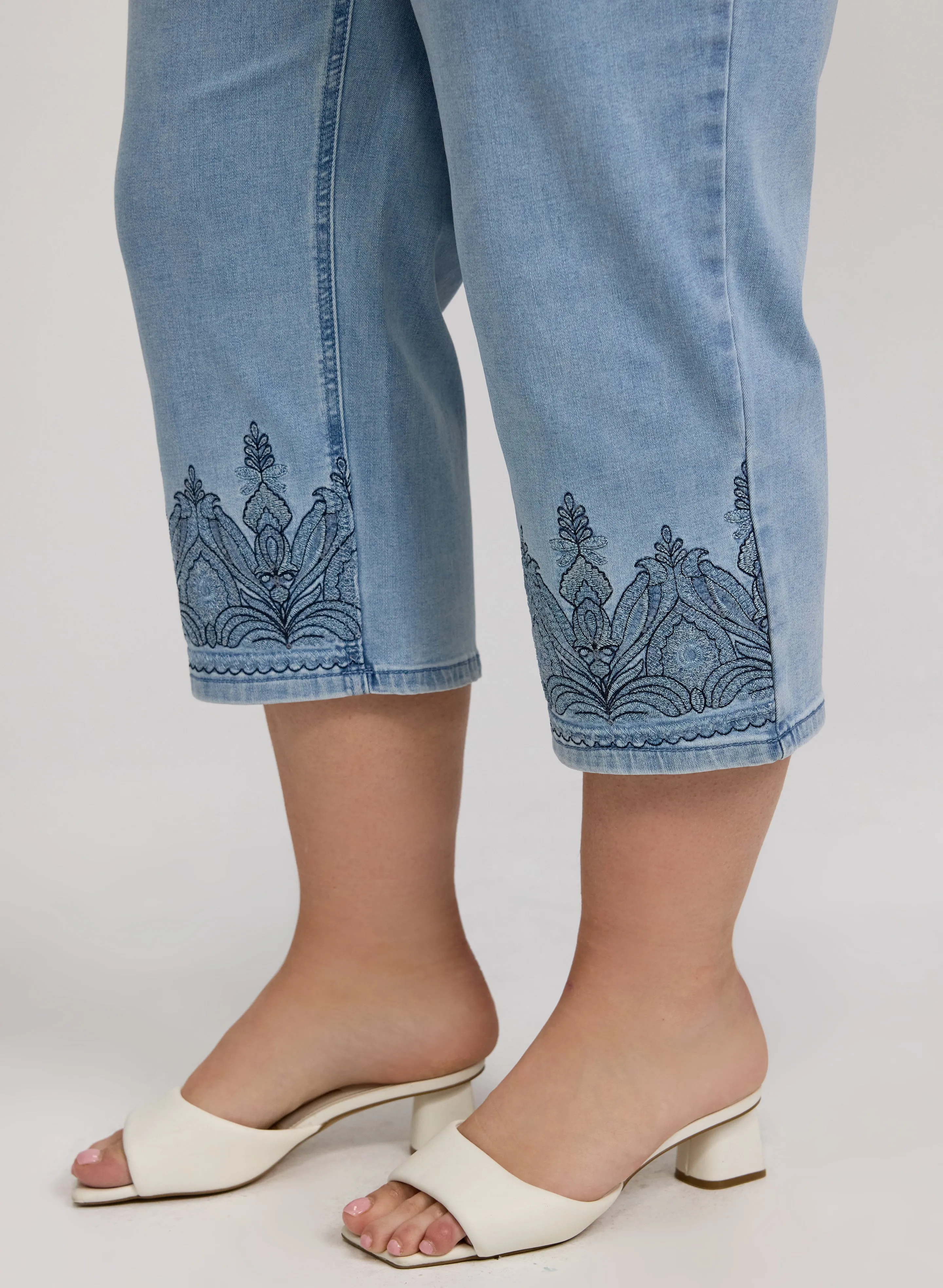 Embroidered Denim Capris sold by Laura product image thumbnail 2