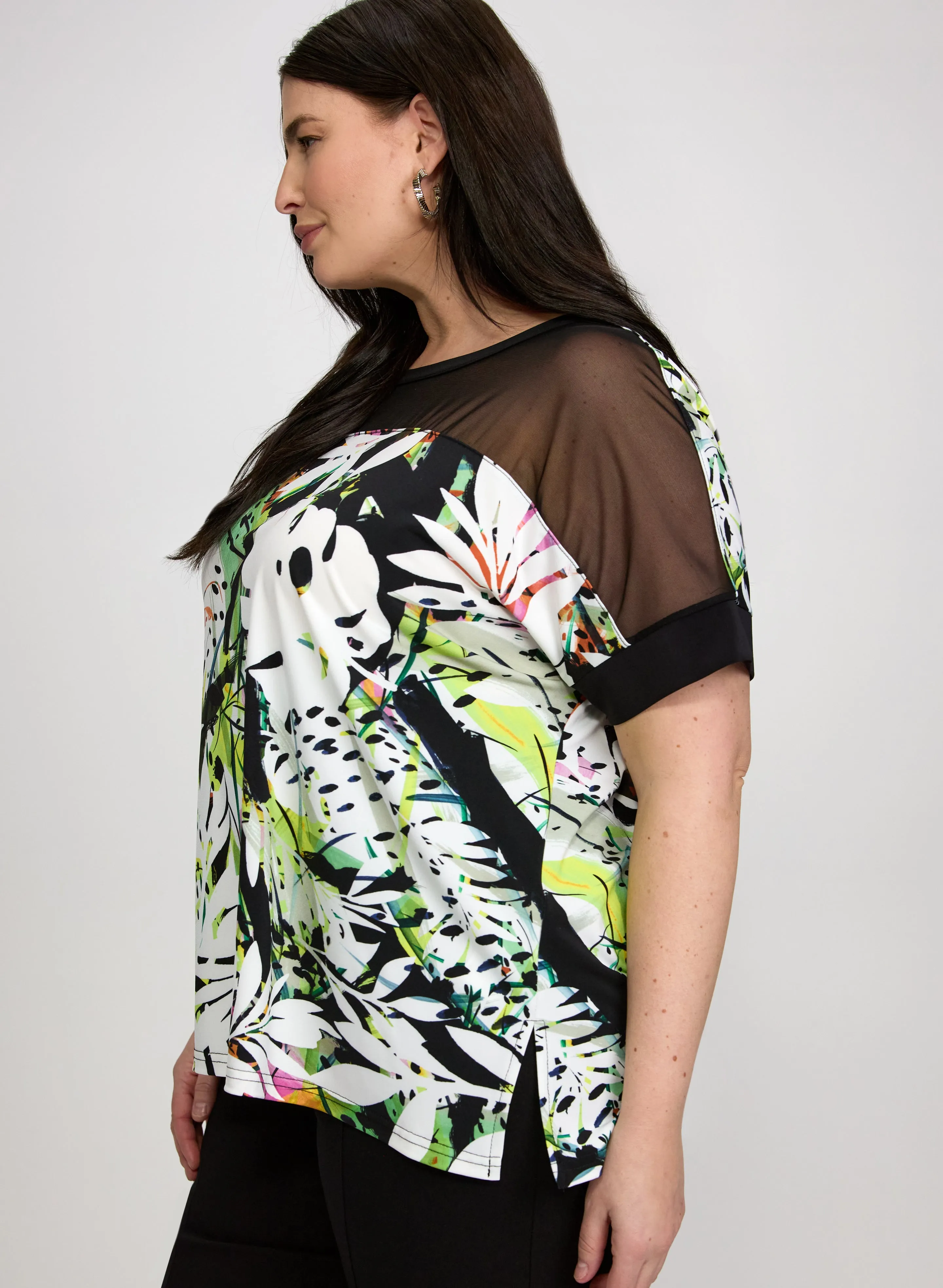 Joseph Ribkoff - Abstract Leaf Print Top sold by Laura product image thumbnail 2