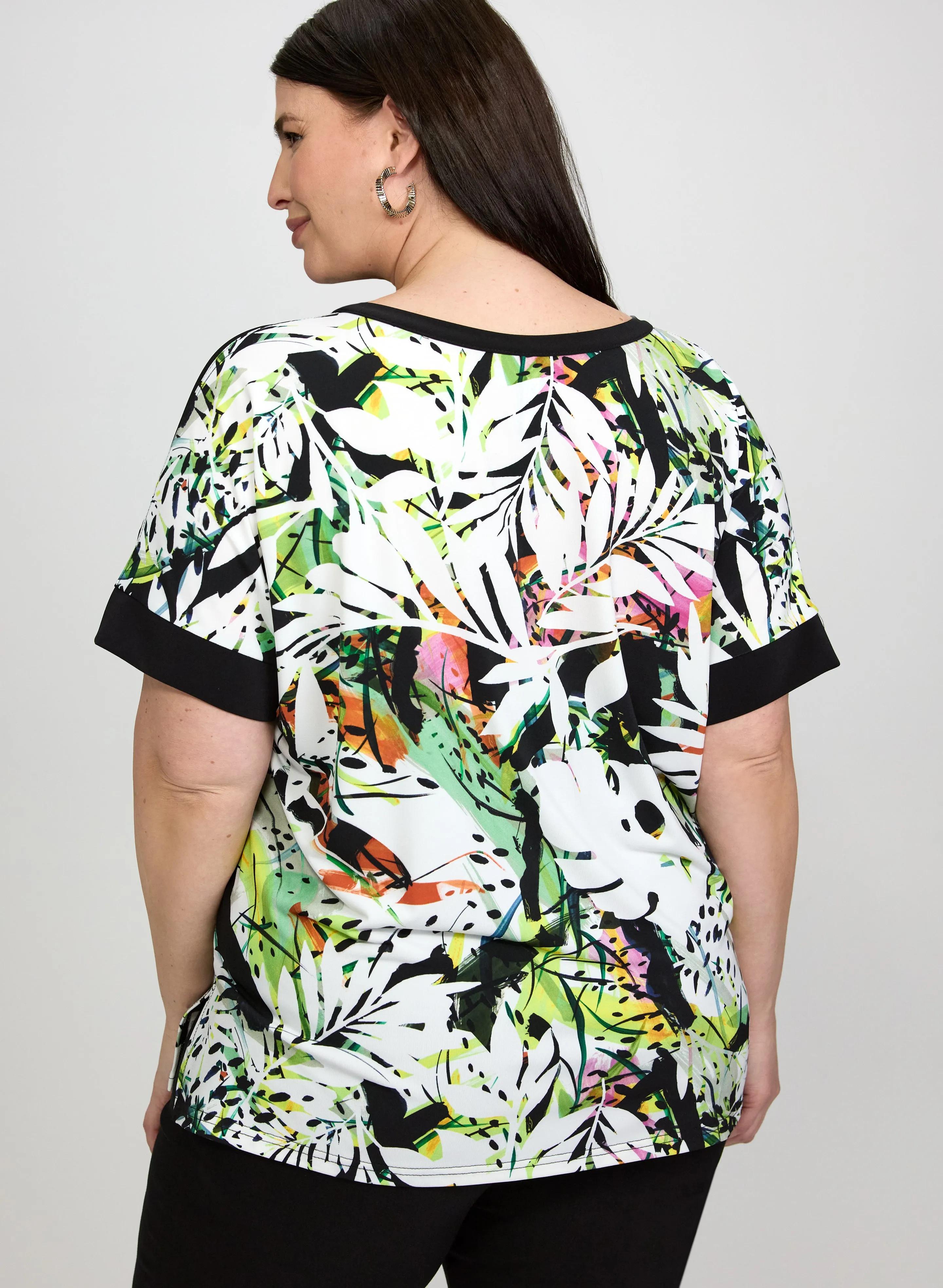 Joseph Ribkoff - Abstract Leaf Print Top sold by Laura product image thumbnail 3