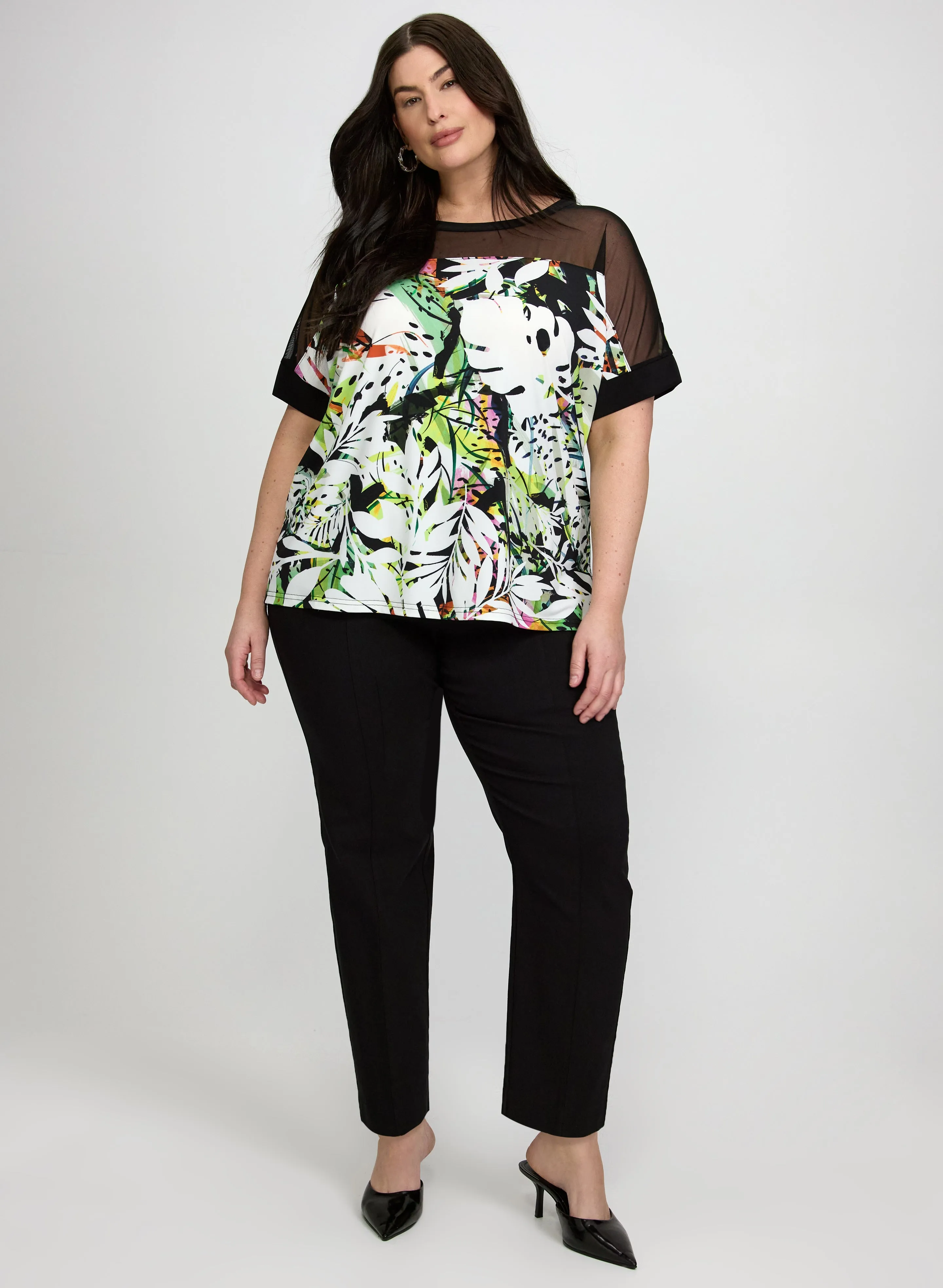 Joseph Ribkoff - Abstract Leaf Print Top sold by Laura product image thumbnail 4