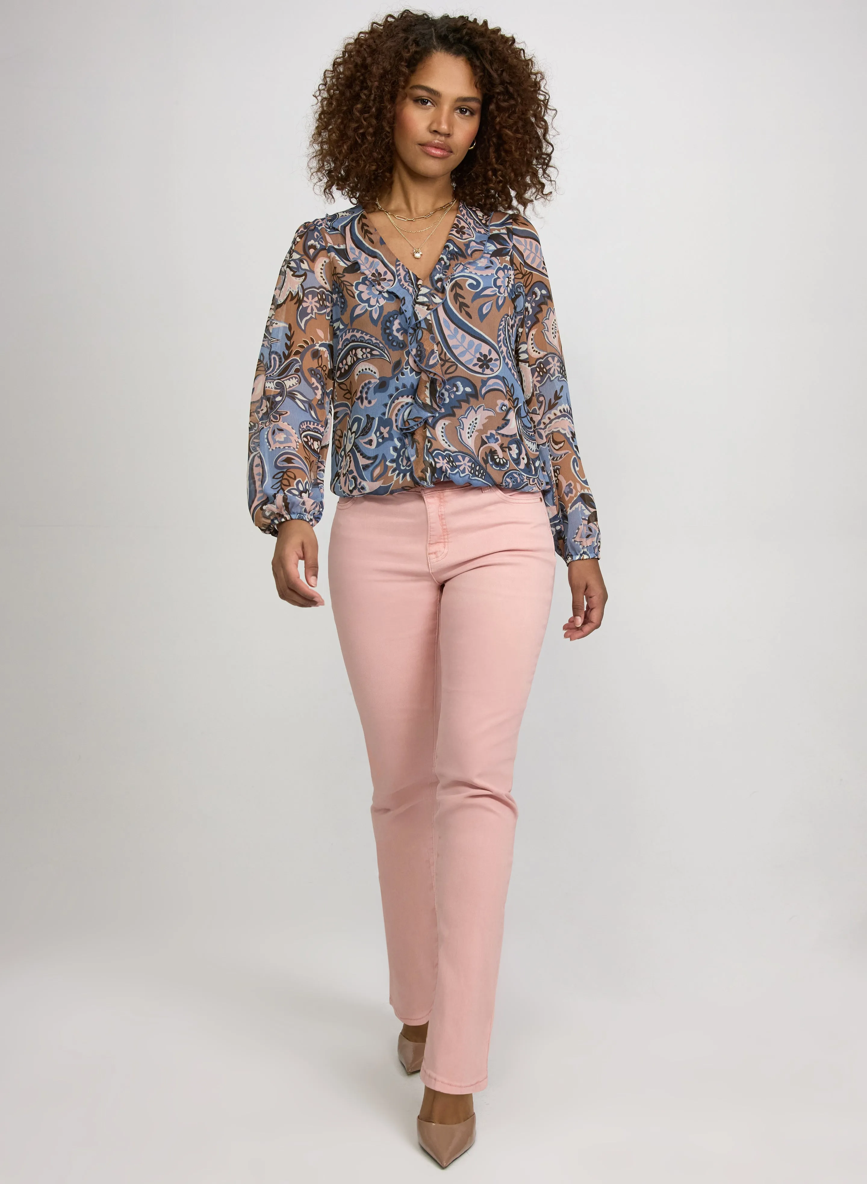 Paisley V-Neck Blouse sold by Laura product image thumbnail 3