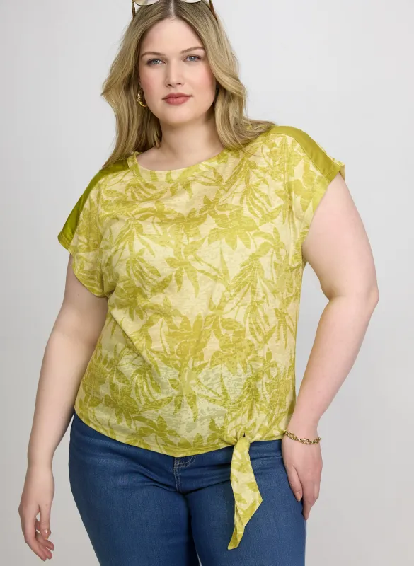 Floral Cap Sleeve T-Shirt sold by Laura