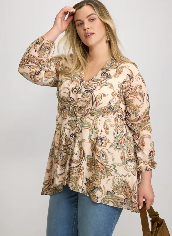 Paisley Long Sleeve Blouse made by Laura