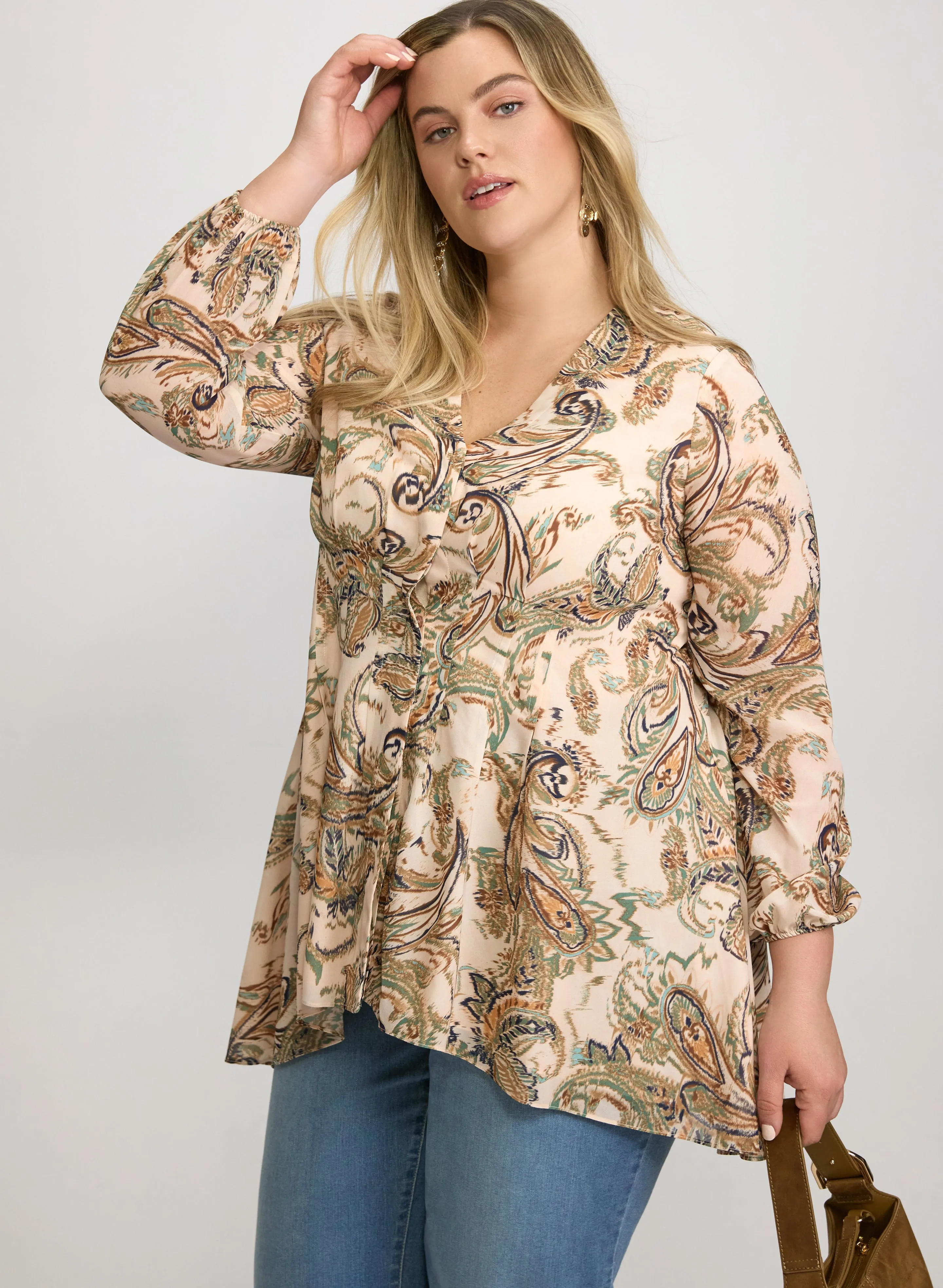 Paisley Long Sleeve Blouse sold by Laura