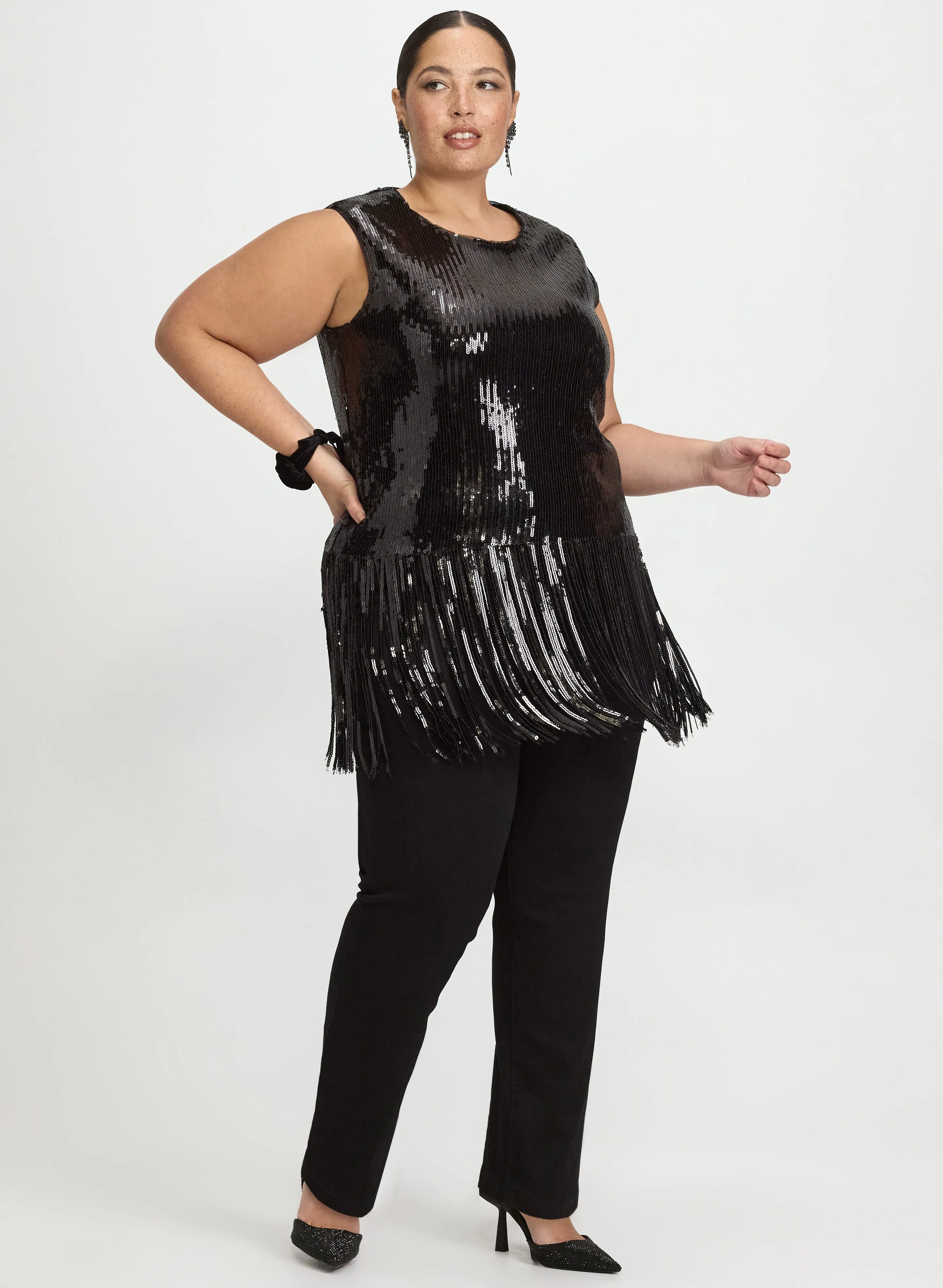 Sequin Fringe Top sold by Laura product image thumbnail 5