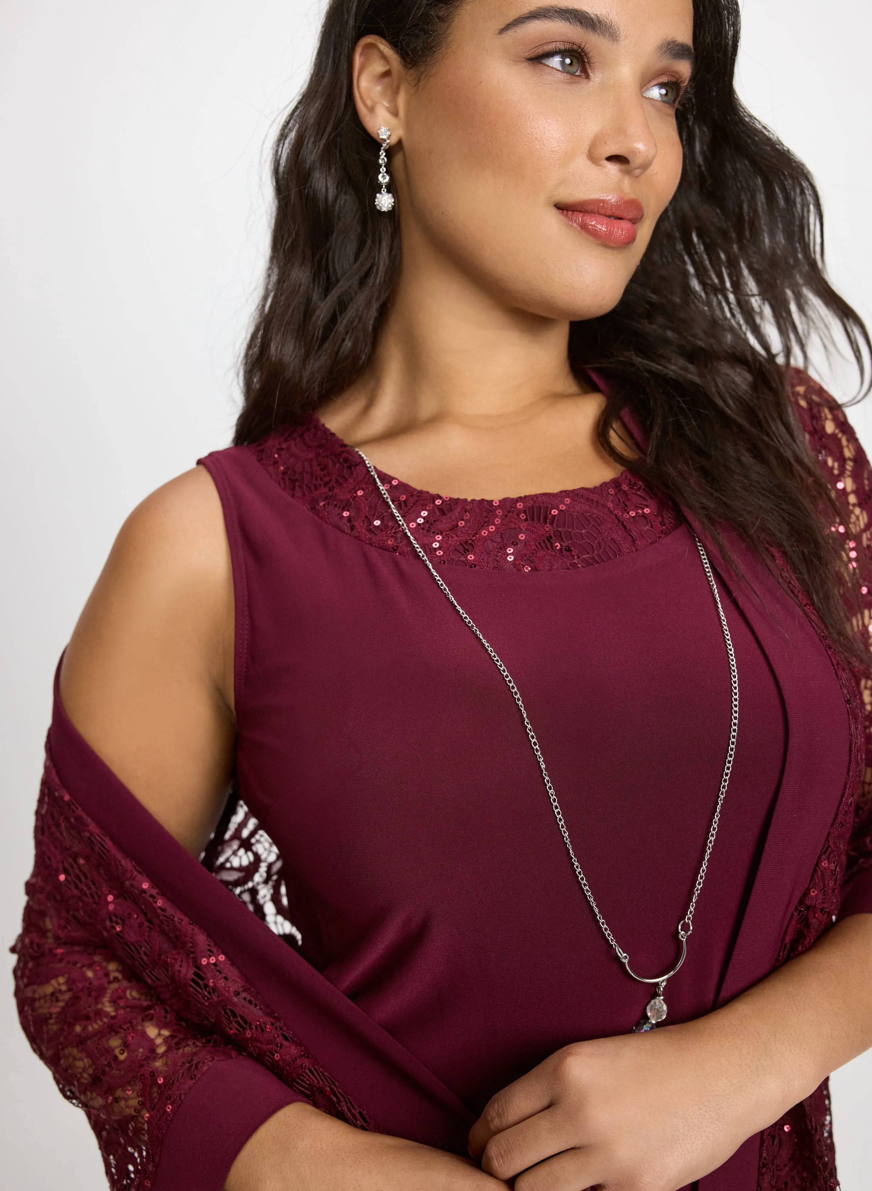 Sequined Lace Jacket & Dress Set sold by Laura product image thumbnail 3