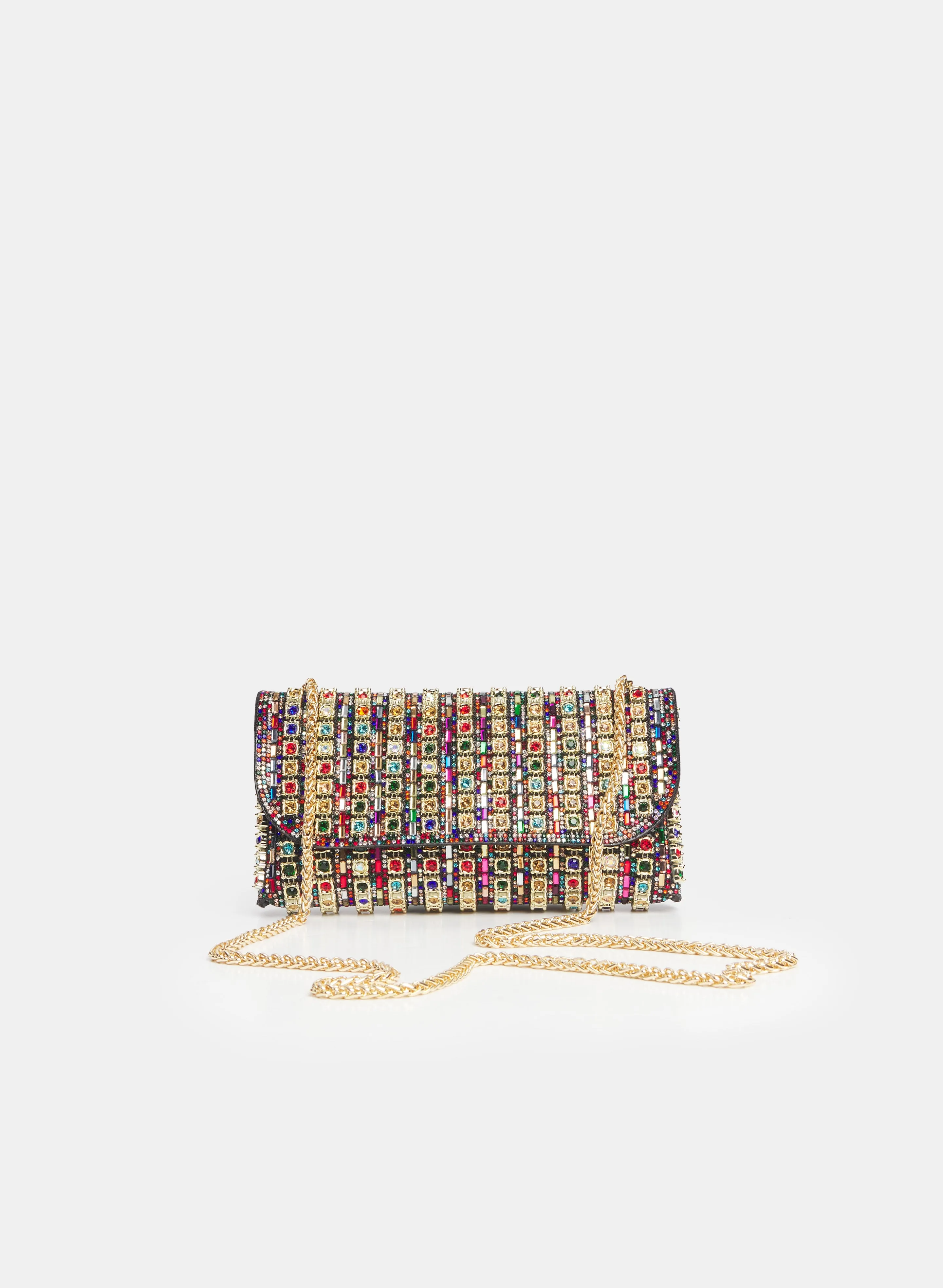 Multi-coloured Stone Envelope Clutch sold by Laura