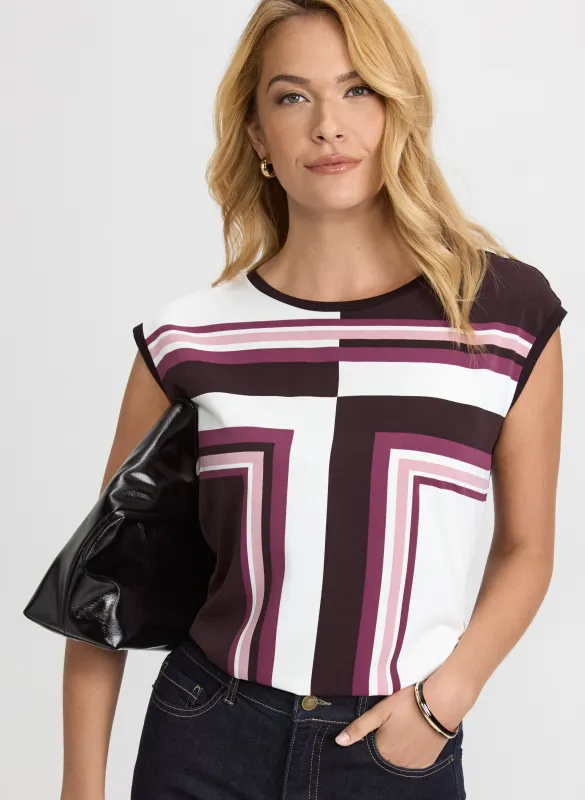 Geometric Print Top made by Laura