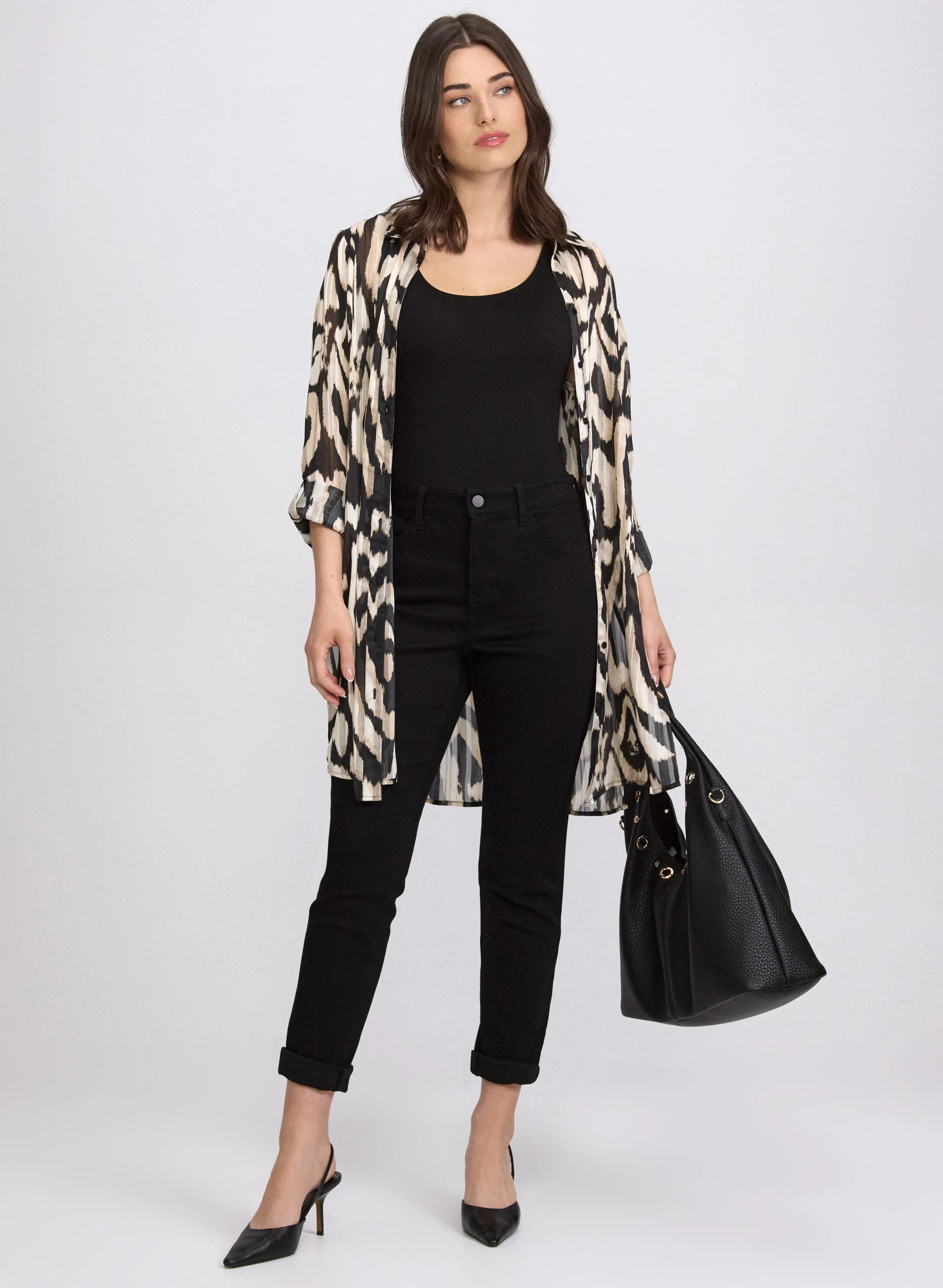 Printed Button-Down Tunic sold by Laura product image thumbnail 3