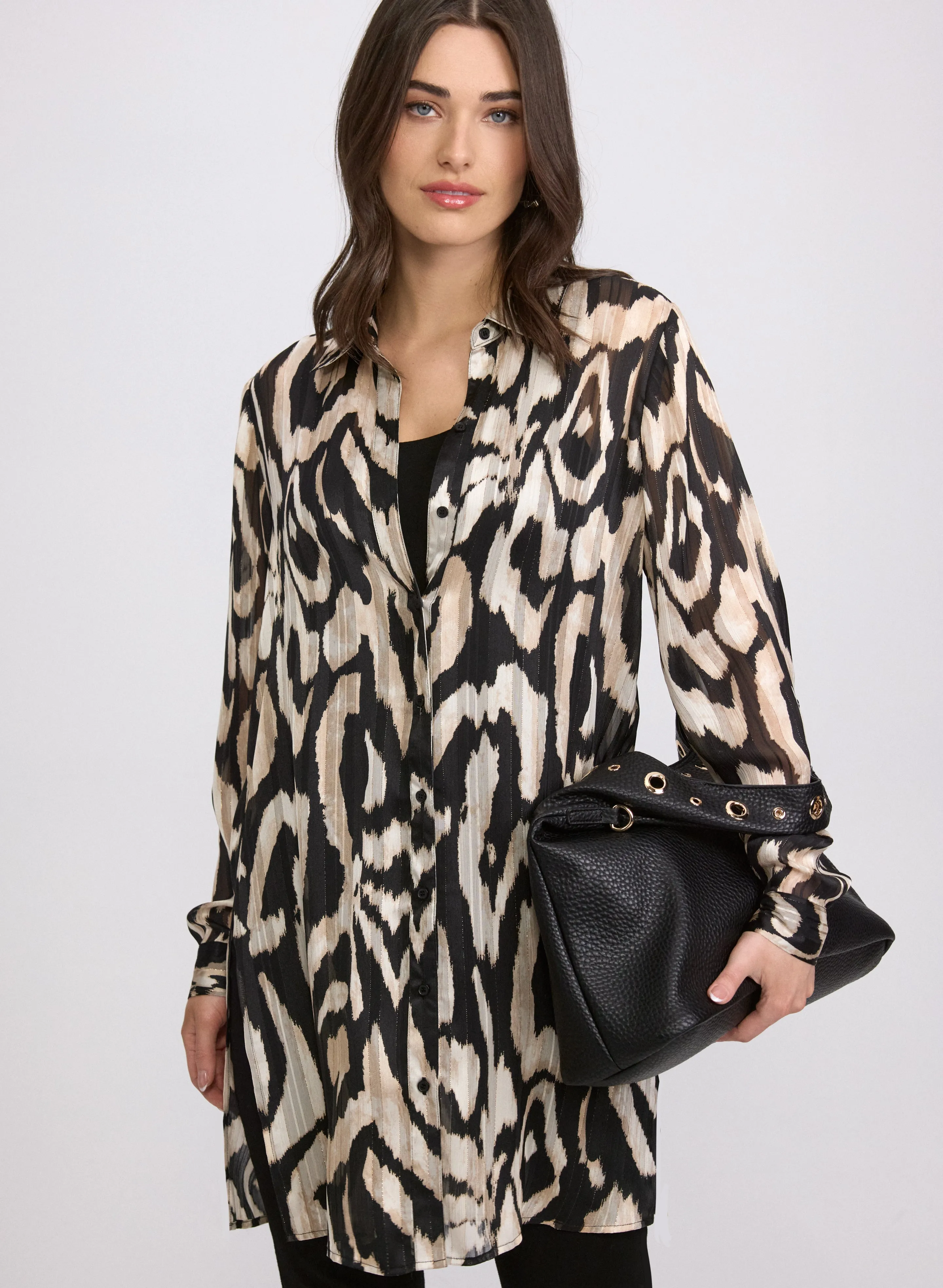 Printed Button-Down Tunic sold by Laura