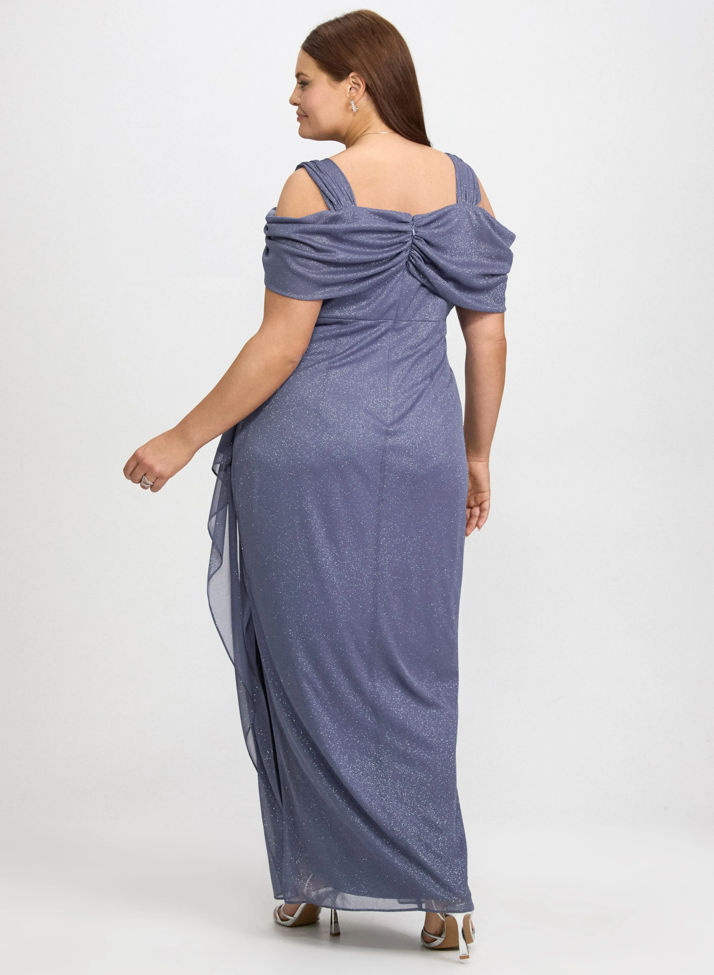 Draped Glitter Dress sold by Laura product image thumbnail 3