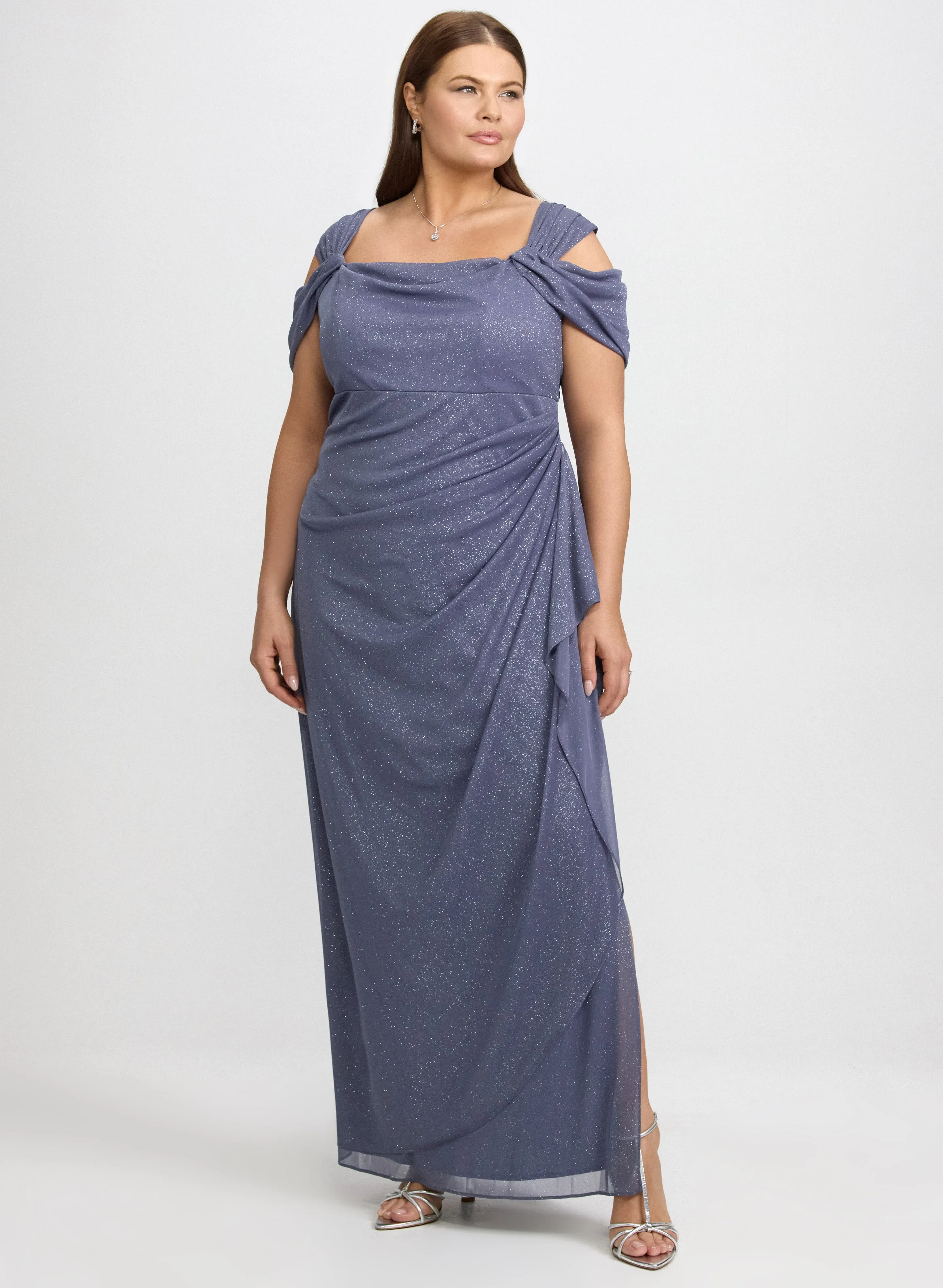 Draped Glitter Dress sold by Laura