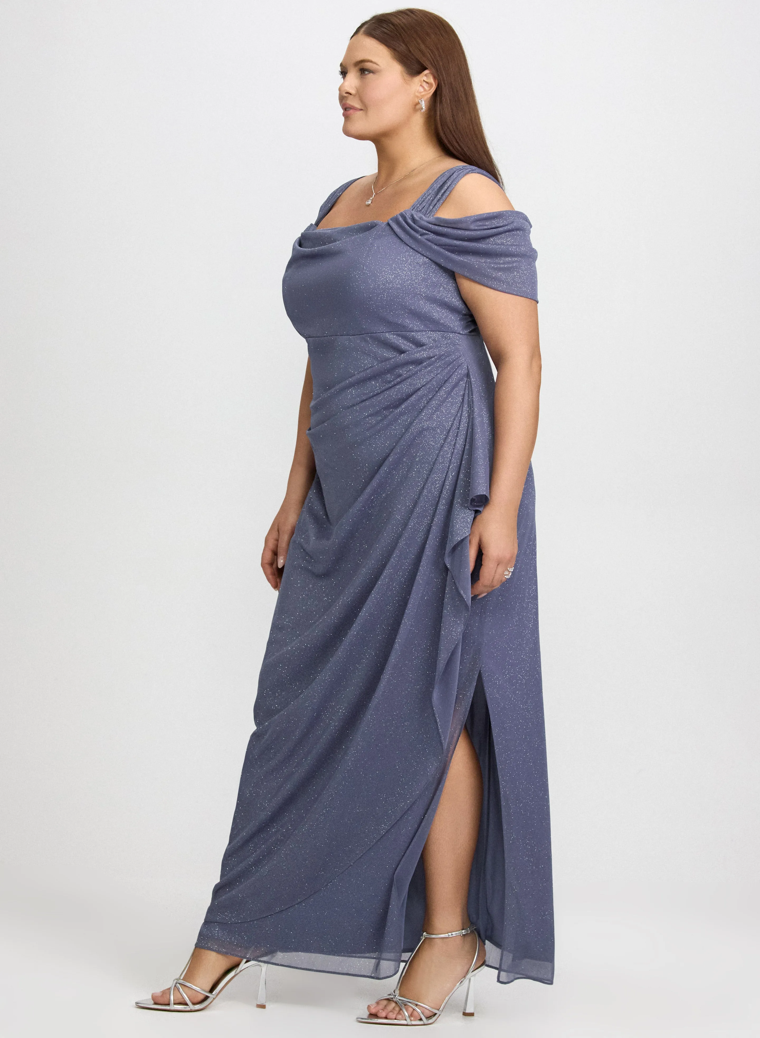Draped Glitter Dress sold by Laura product image thumbnail 2